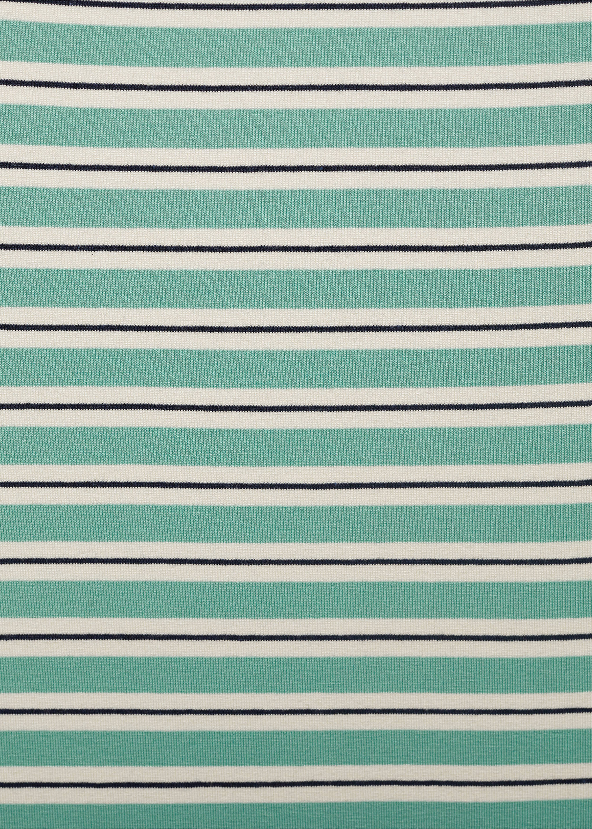 Gestreepte top met boothals - Detail van het artikel 0, Groen. Ref: 87068651-00.