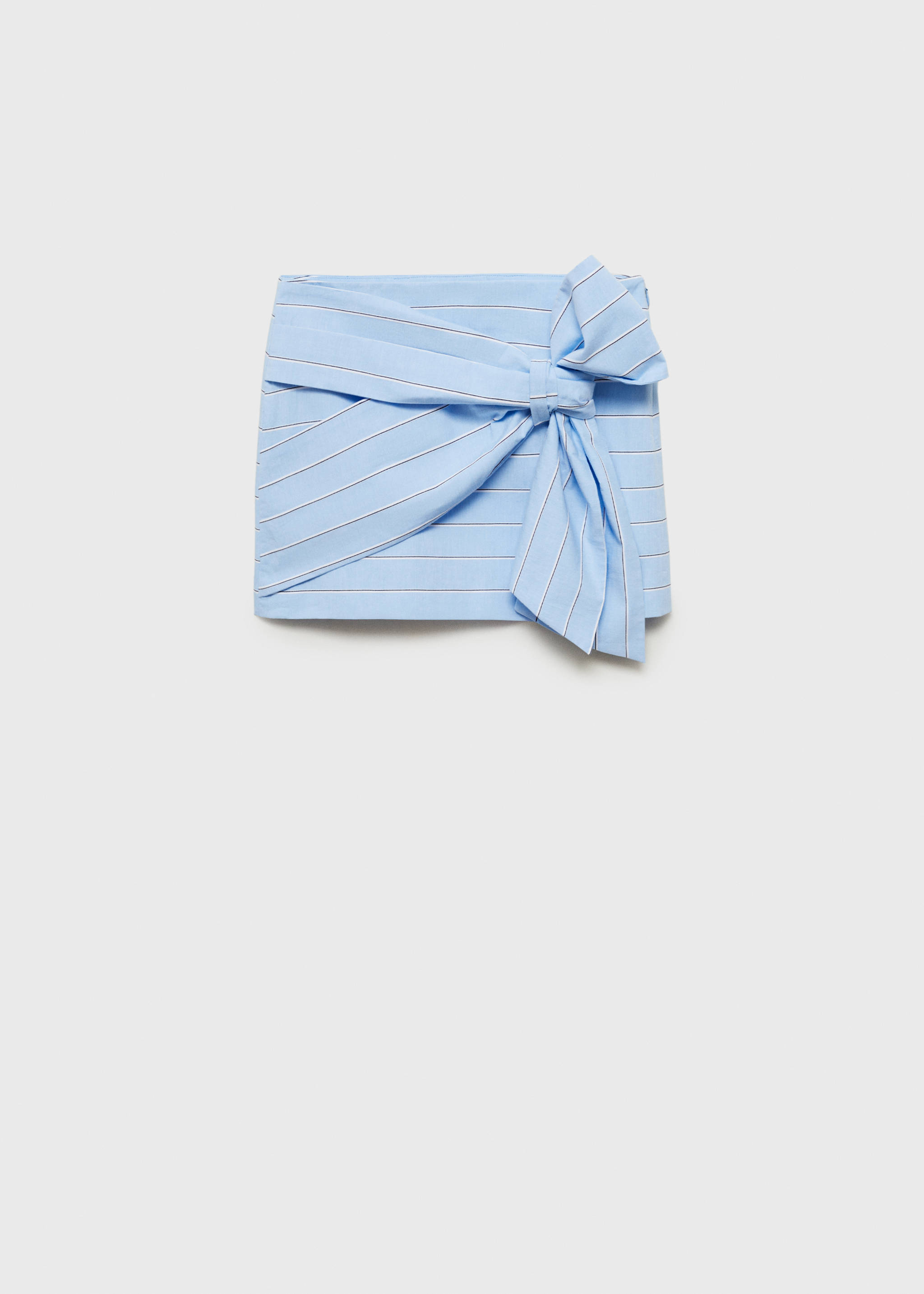Striped cotton skirt with bow detail - Article without model
