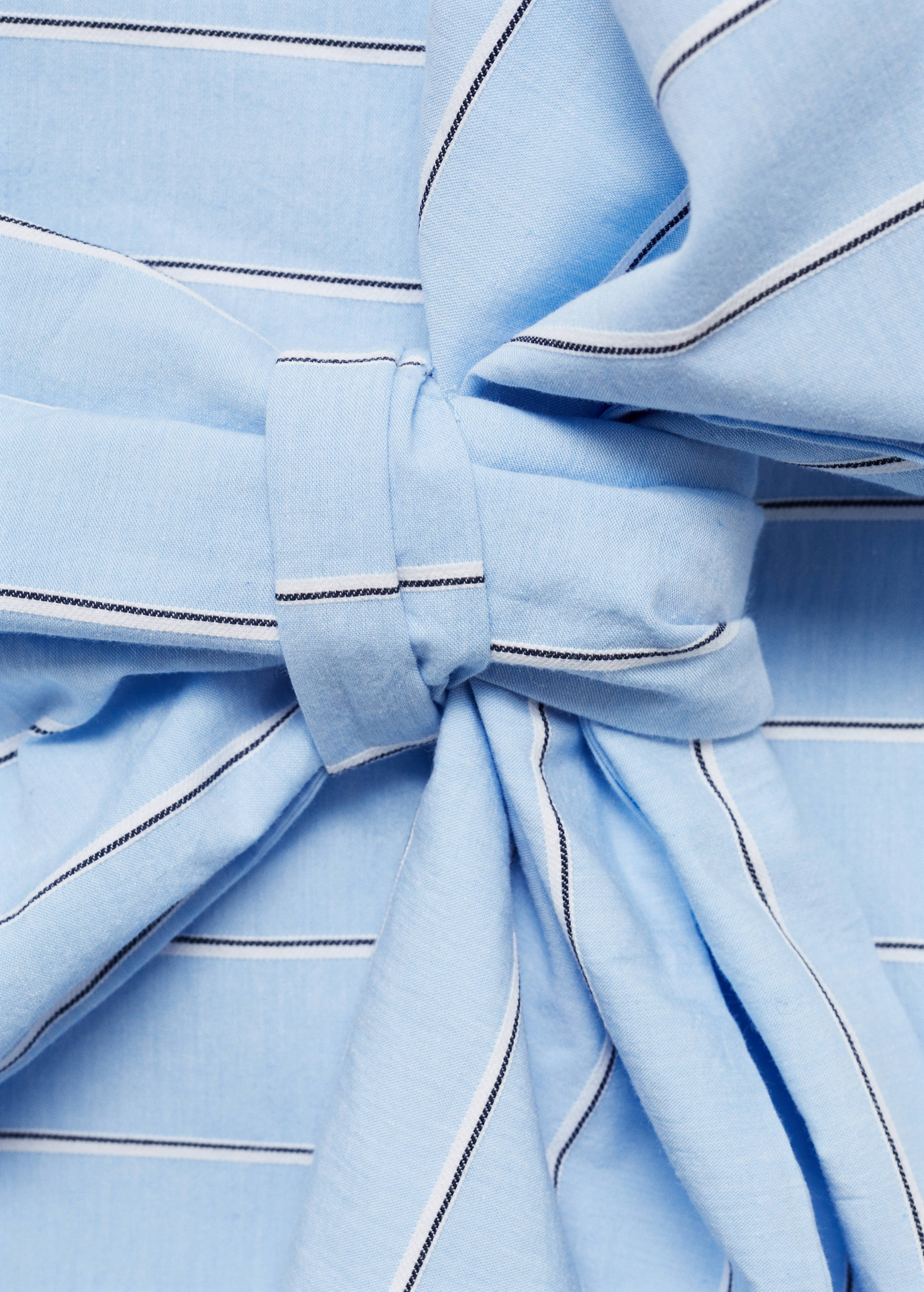 Striped cotton skirt with bow detail - Details of the article 8