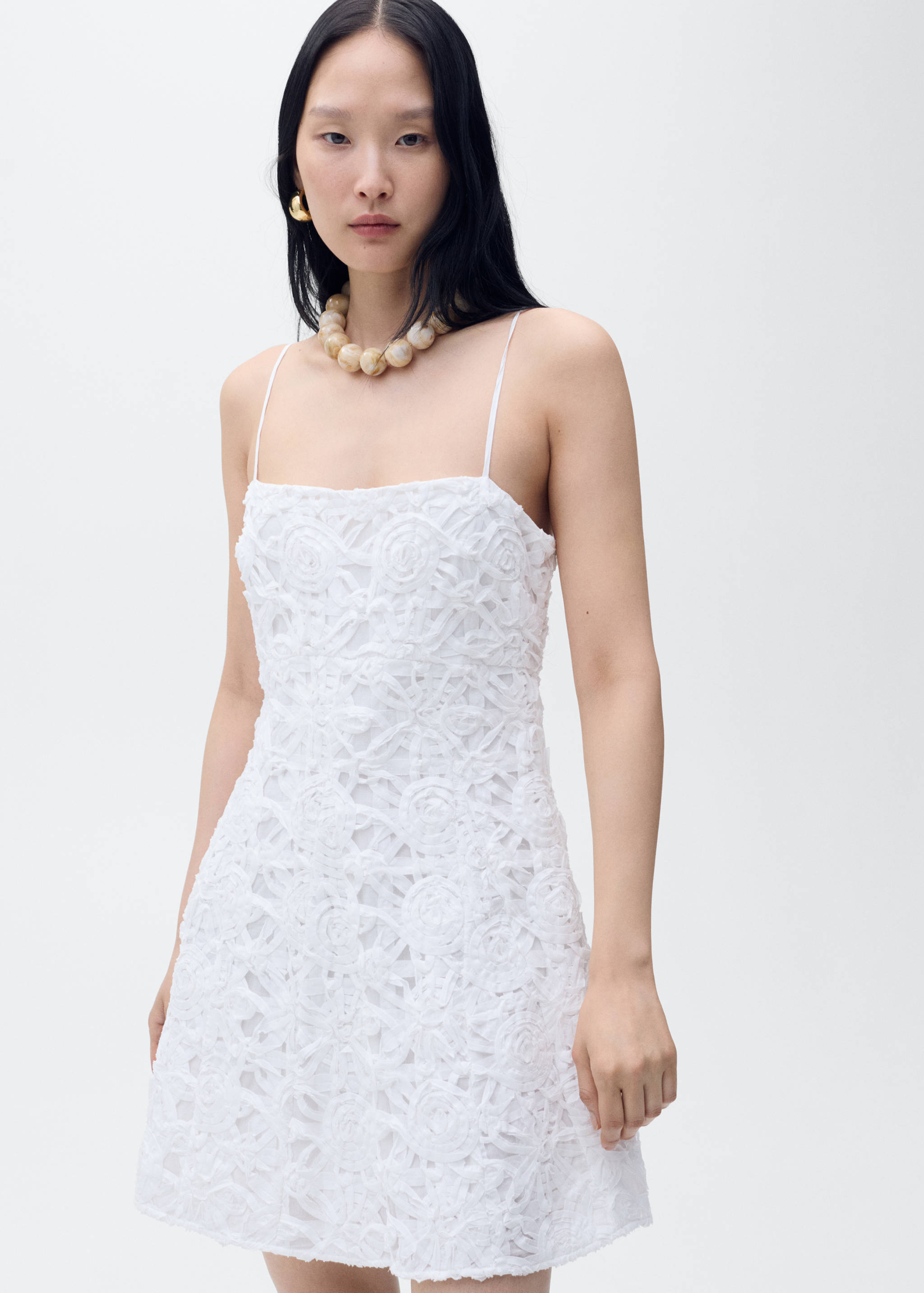 Floral textured dress - Medium plane