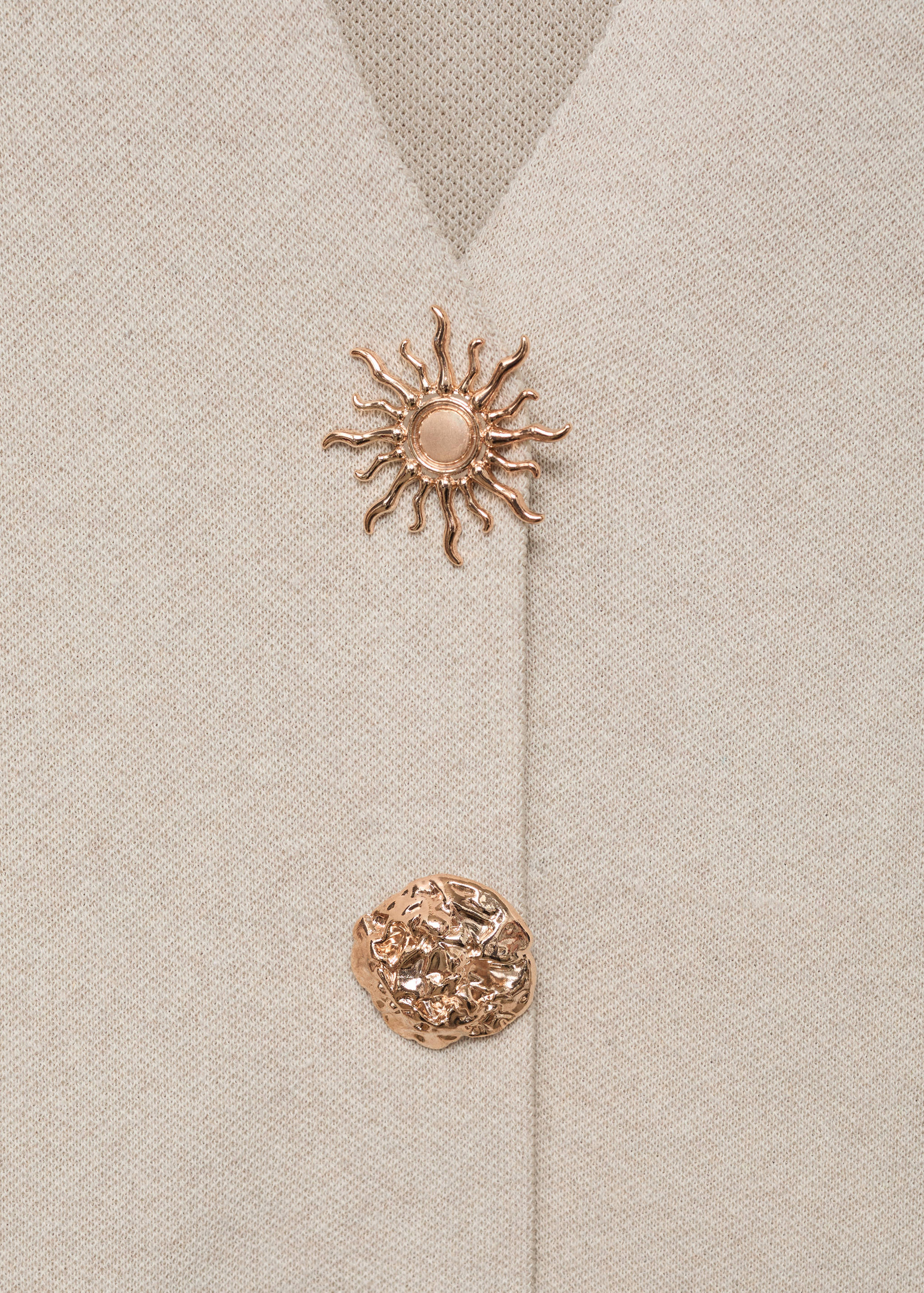 Fine-knit jacket with jewel buttons - Details of the article 0