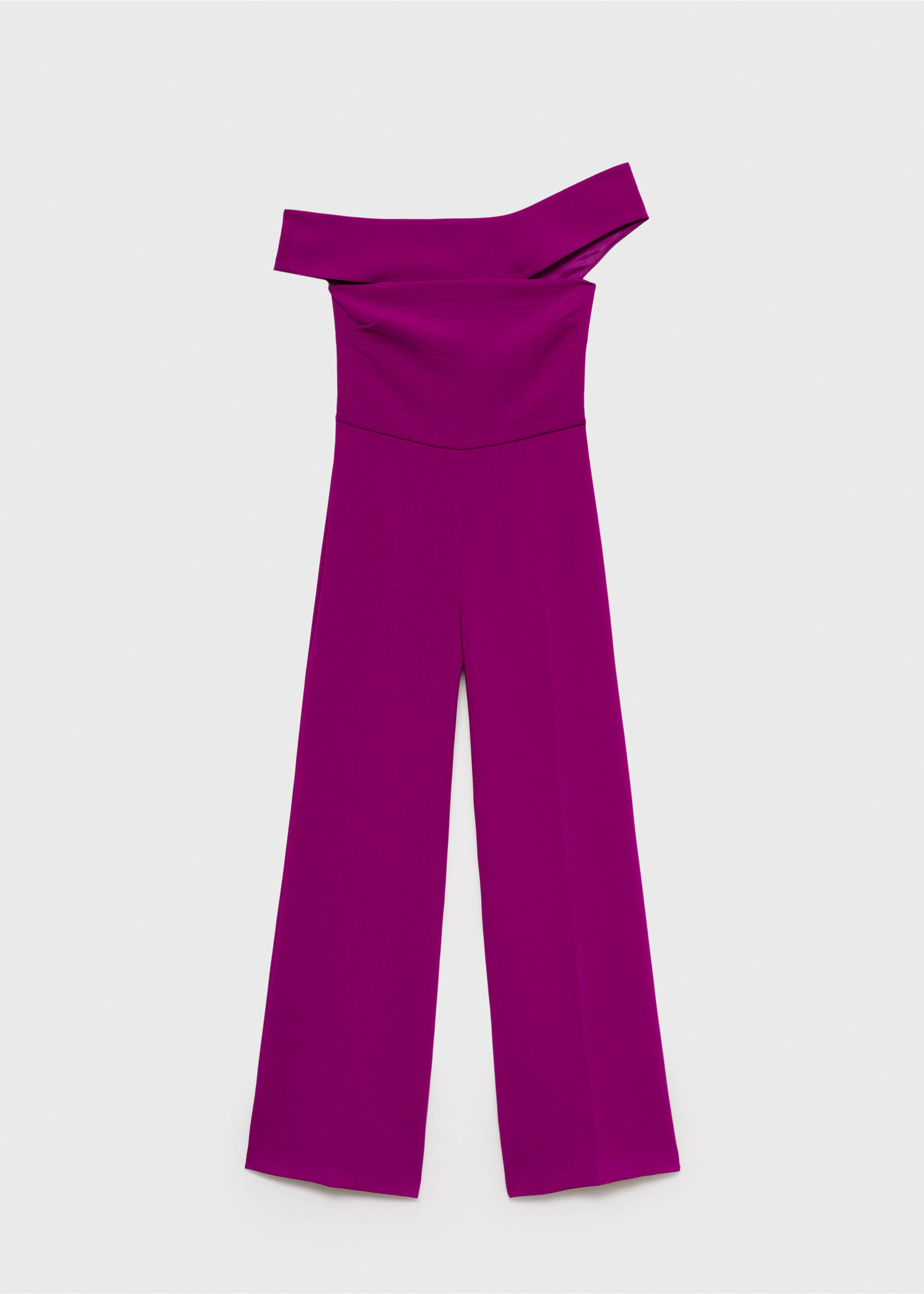 Long jumpsuit with asymmetrical neck - Article without model, Purple. Ref: 87069066-00.