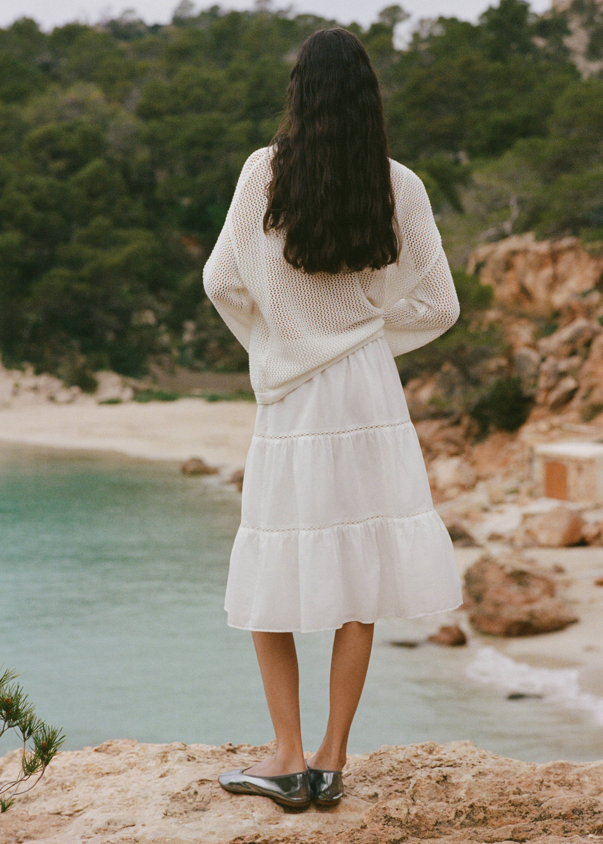 Falda midi vuelo - Reverso del artículo