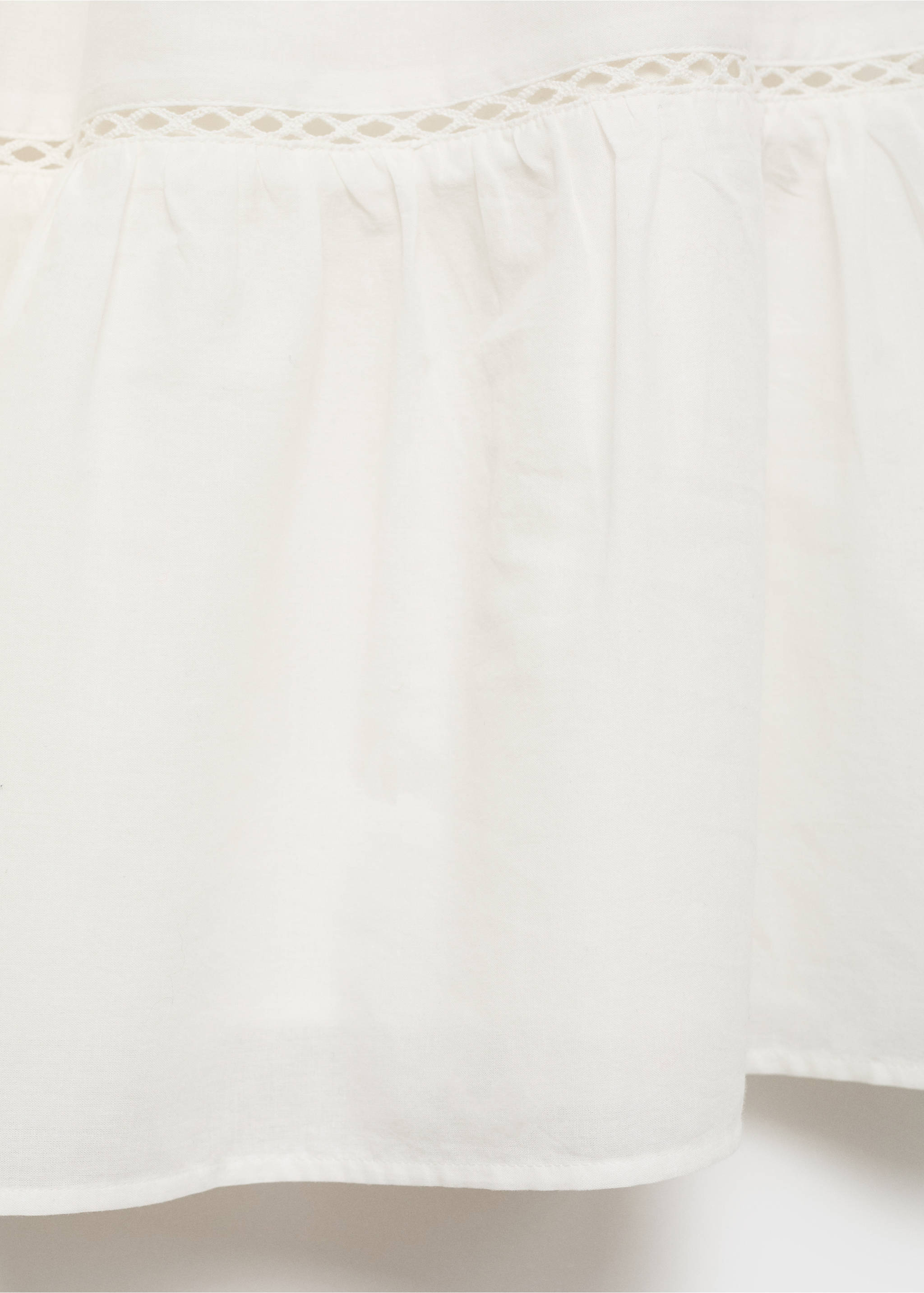 Flared midi skirt - Details of the article 8, White. Ref: 87069206-00.