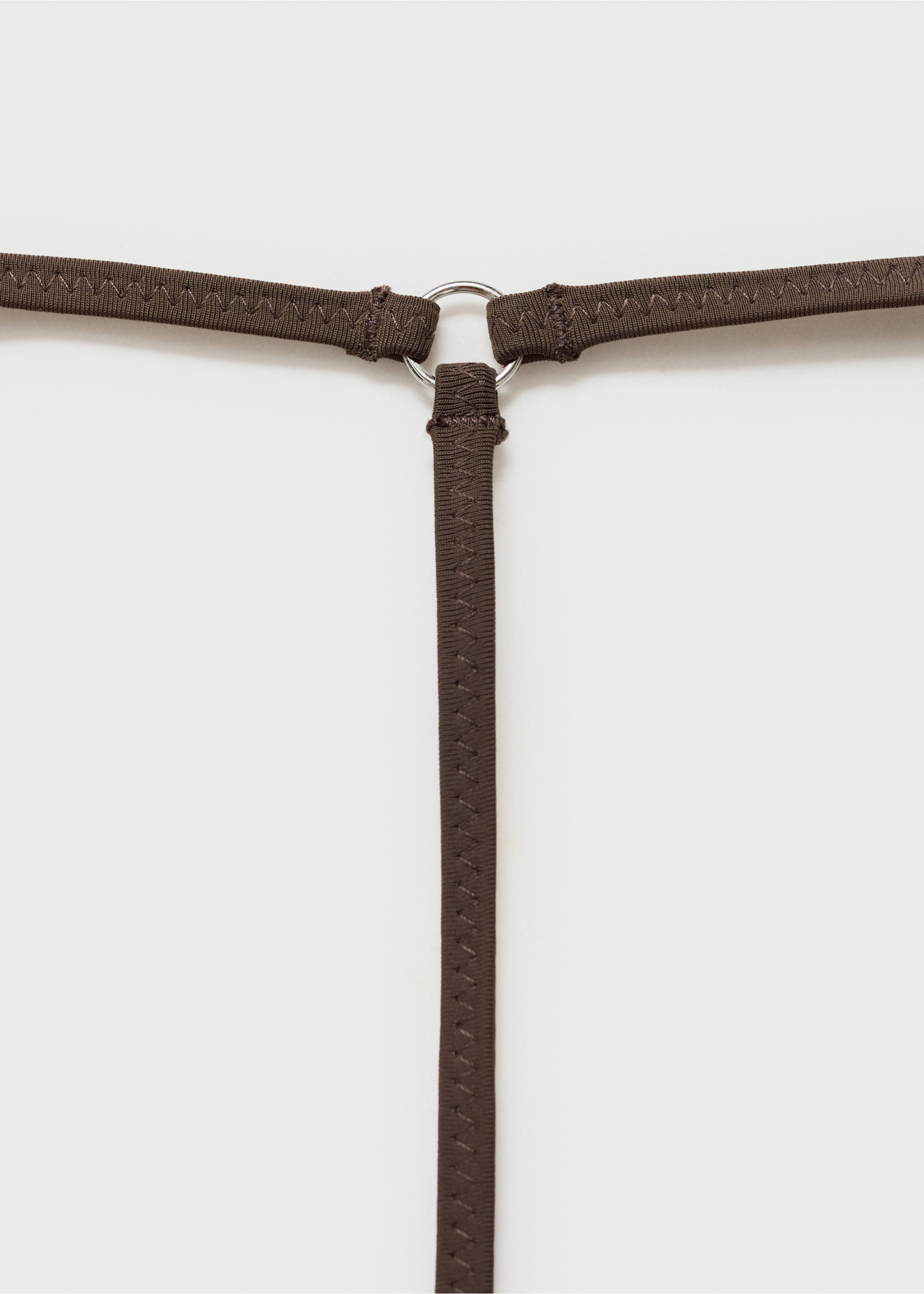 Bañador escote pico ribete contraste - Detalle del artículo 0, Rosa pastel. Ref: 87069207-00.