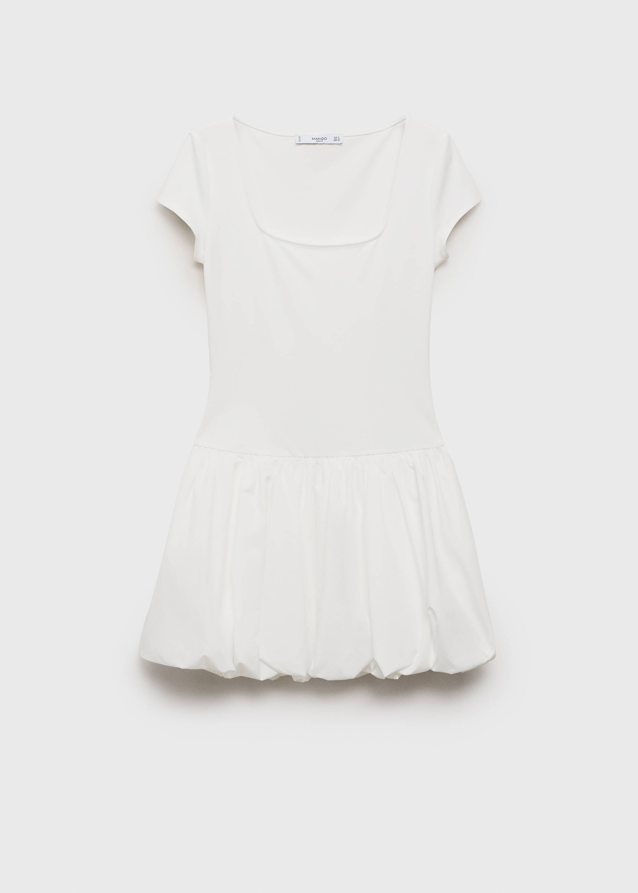 Combined dress with puffed hem - Article without model
