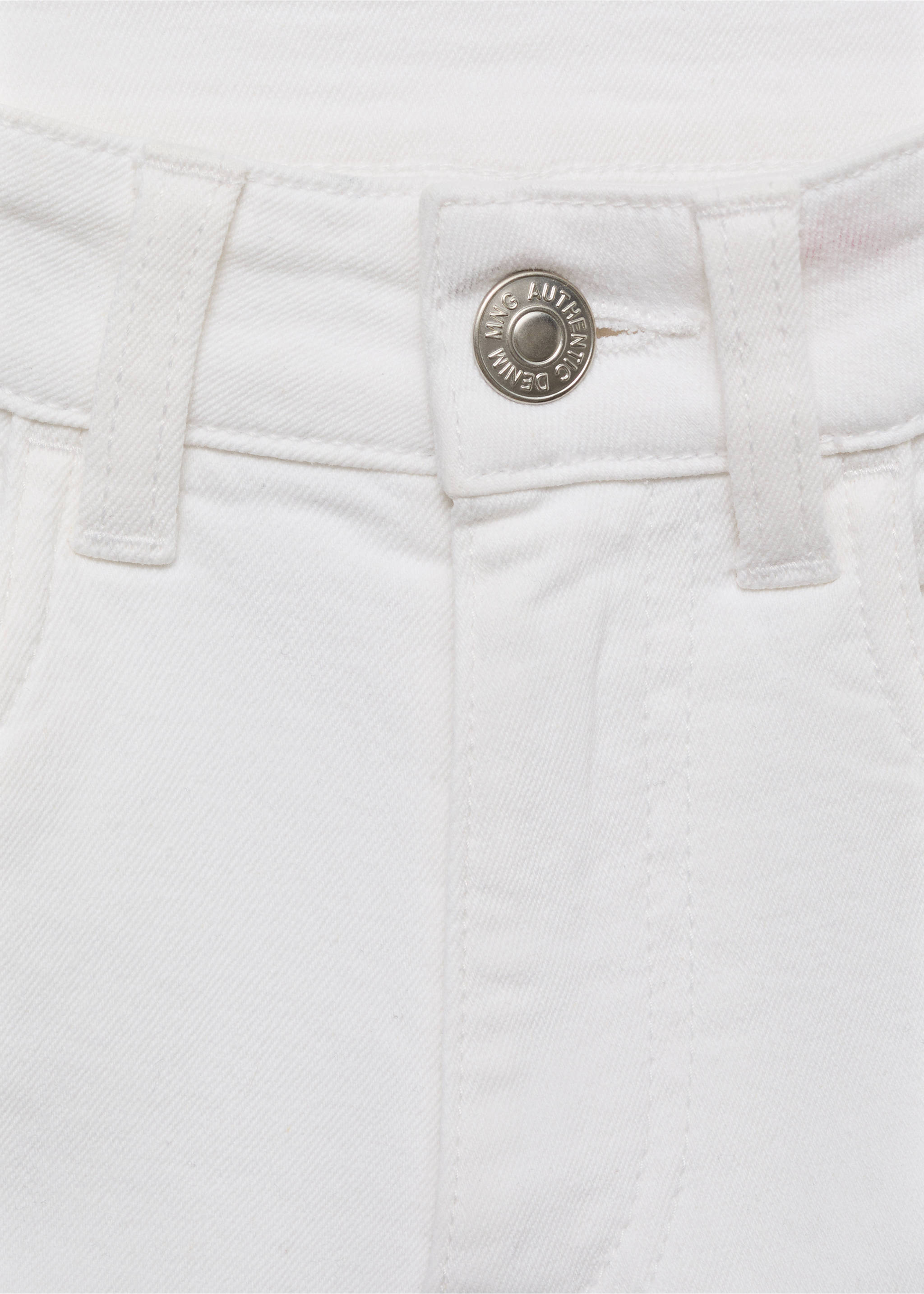 Shorts mit Stickdetail - Detail des Artikels 8, Cremeweiß. Ref: 87069211-00.