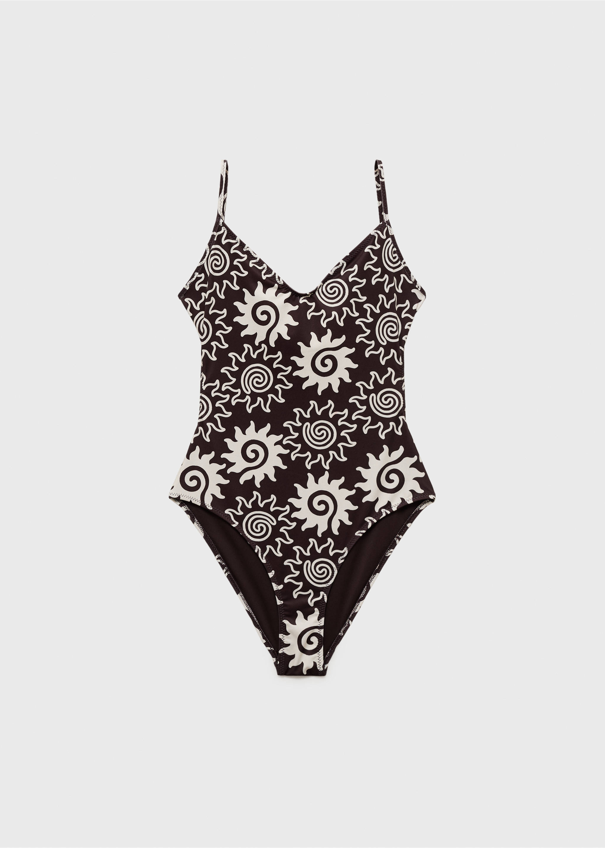 Costum de baie cu imprimeu - Articol fără model, Ciocolatiu. Ref: 87069212-00.