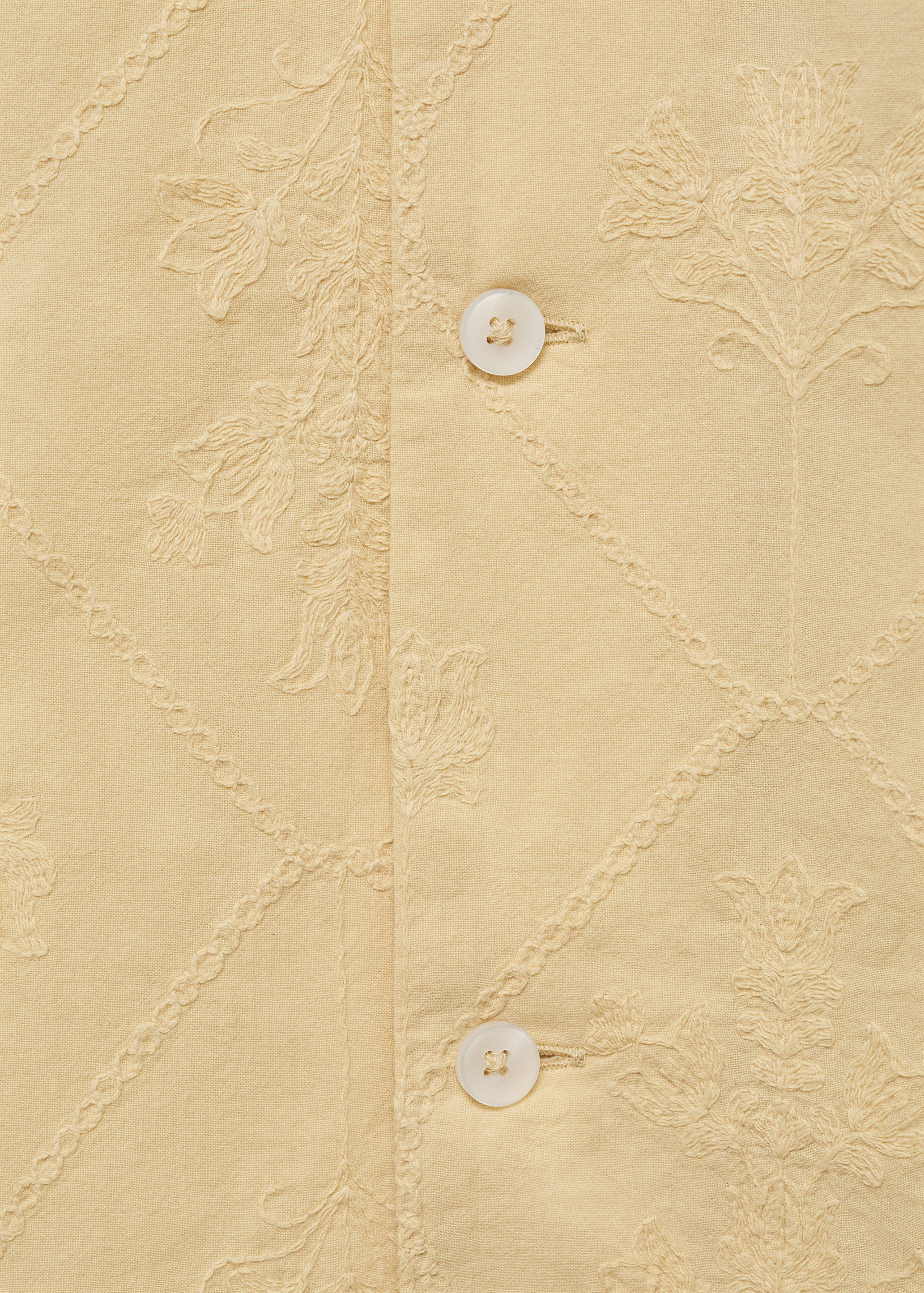 Shirt with embroidered bowling collar - Details of the article 0