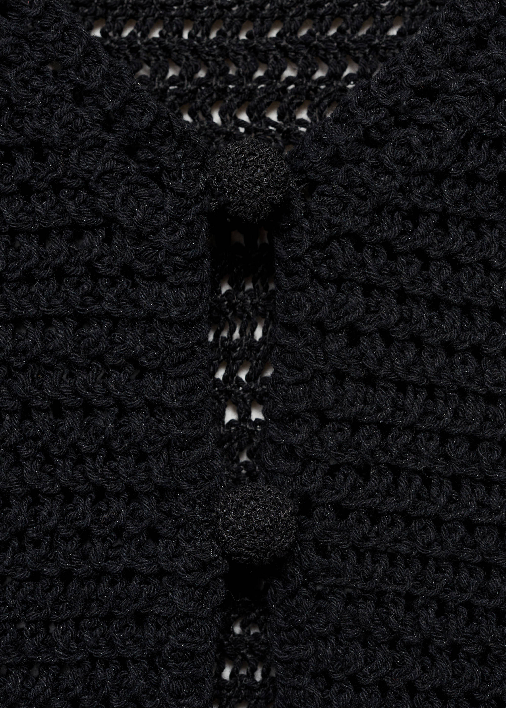 Gilet crochet imprimé circulaire - Détail de l'article 0, Noir. Ref: 87069215-00.