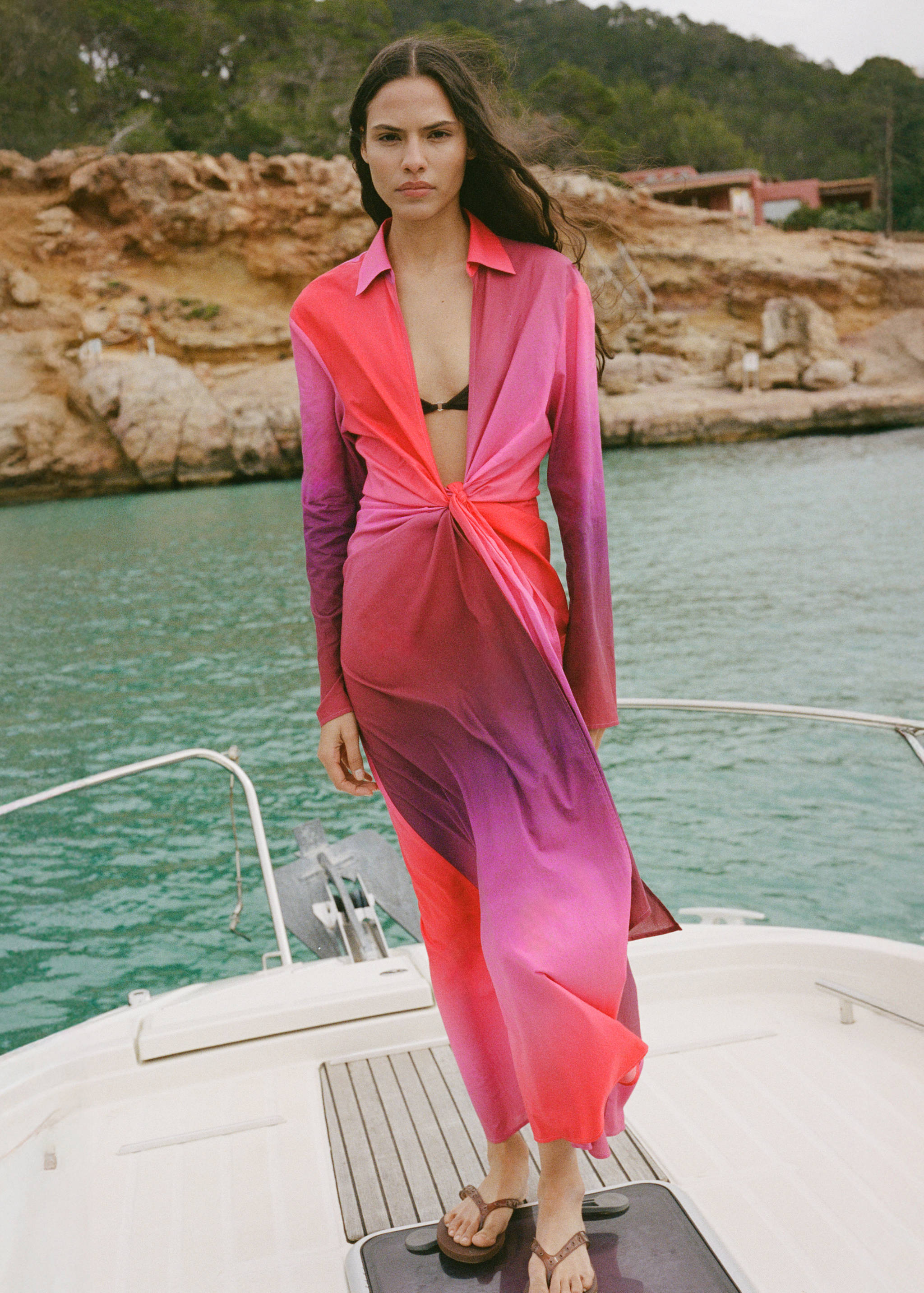 Tie-dye cotton dress - General plane