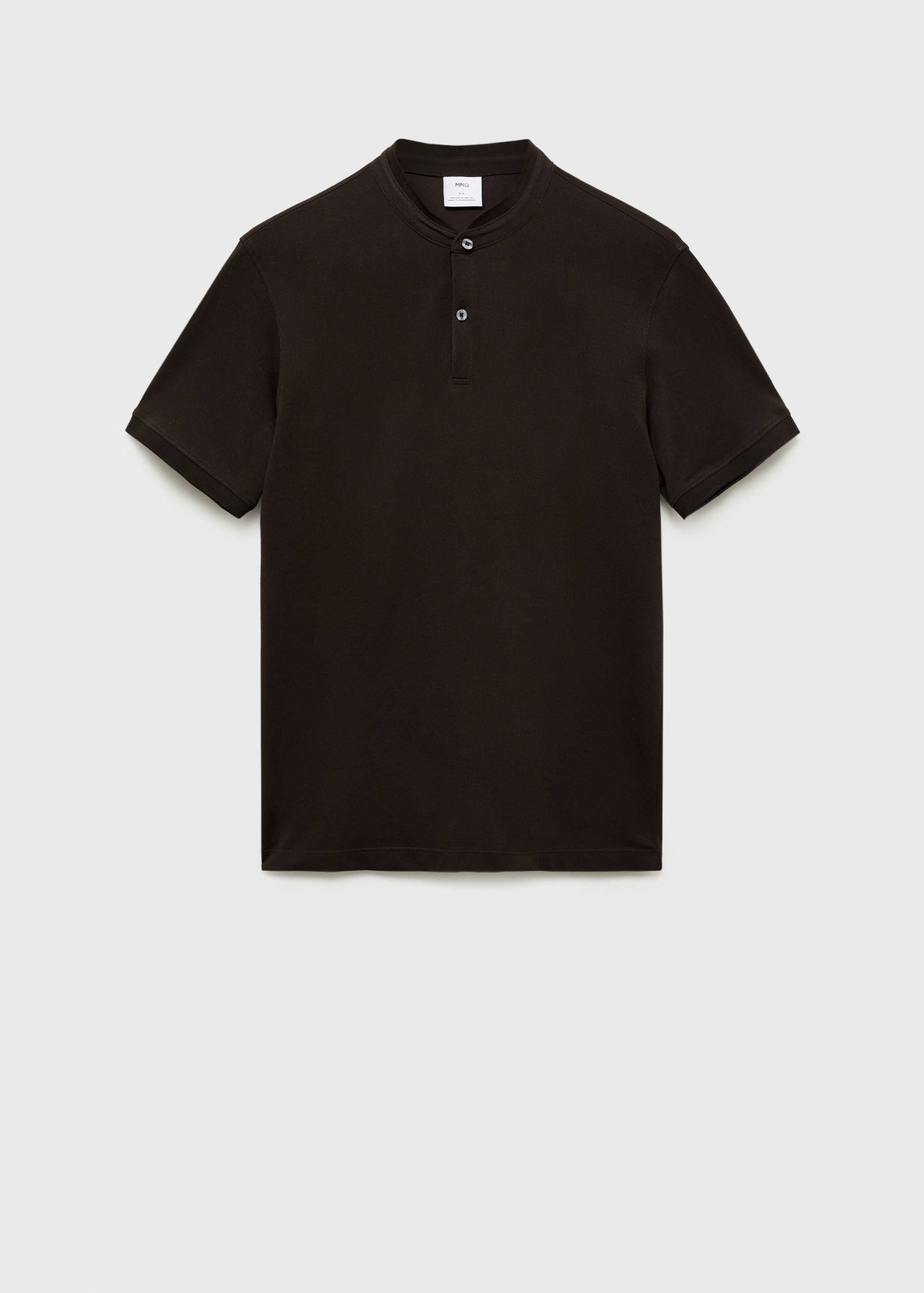 Mao collar cotton polo - Article without model