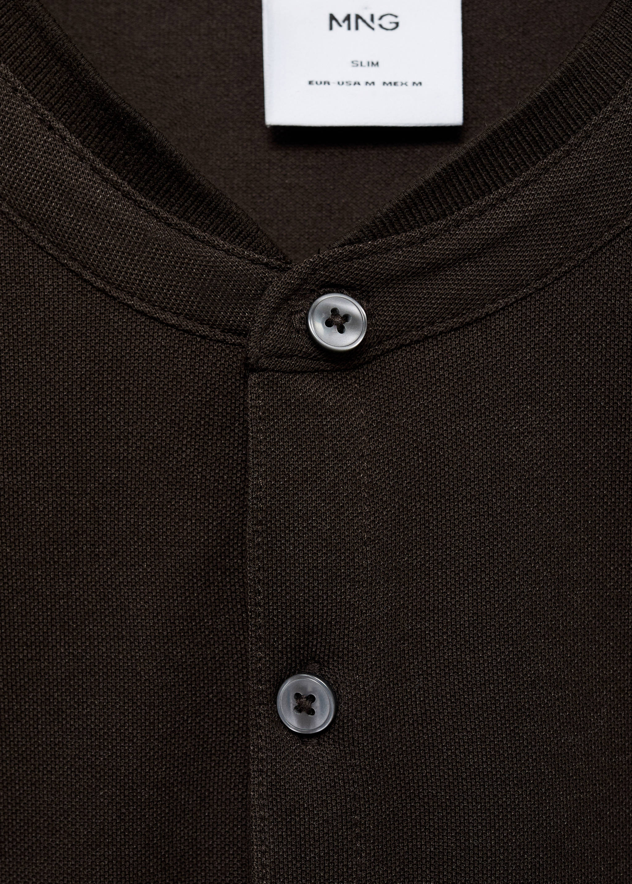 Mao collar cotton polo - Details of the article 8