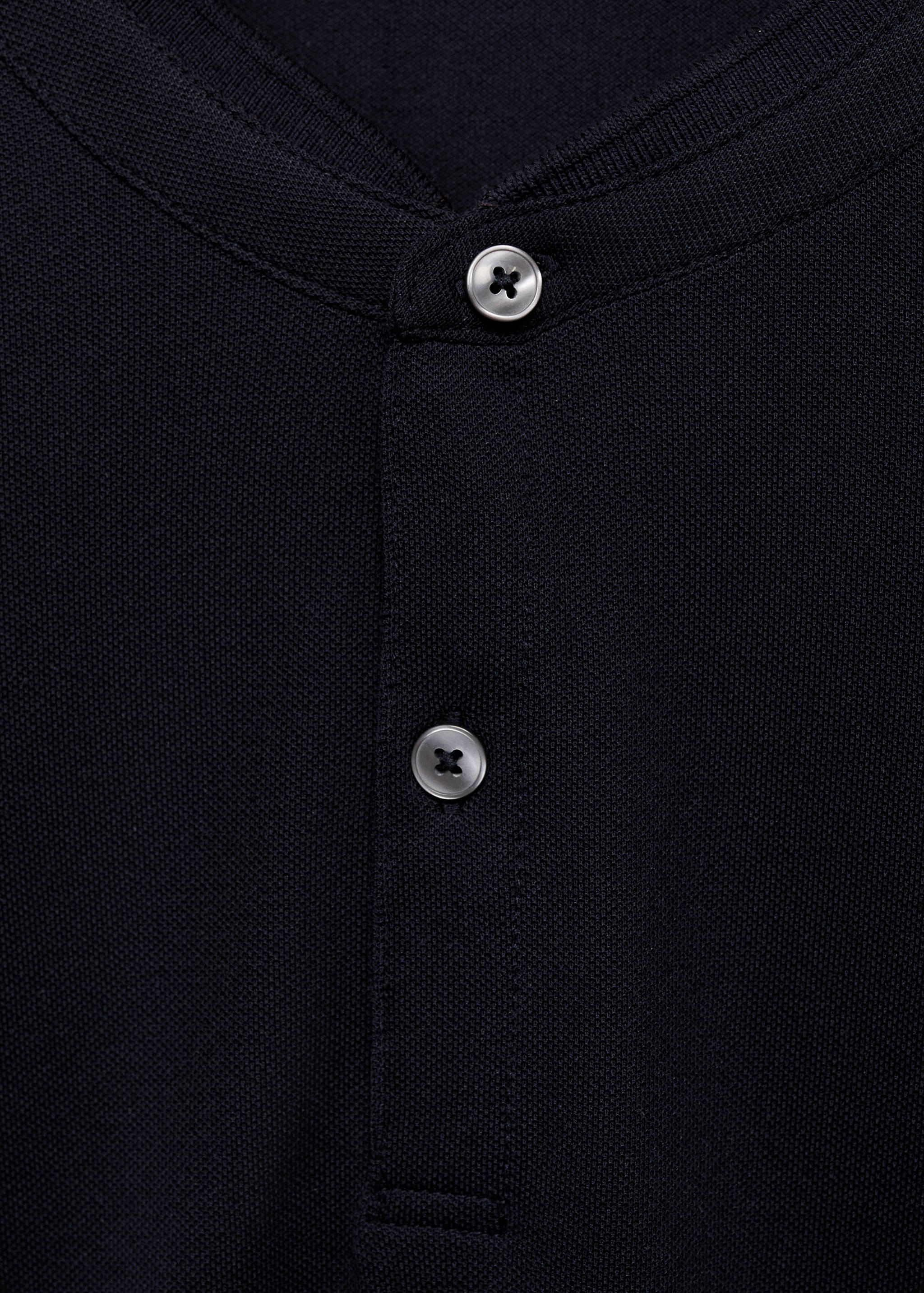 Mao collar cotton polo - Details of the article 8