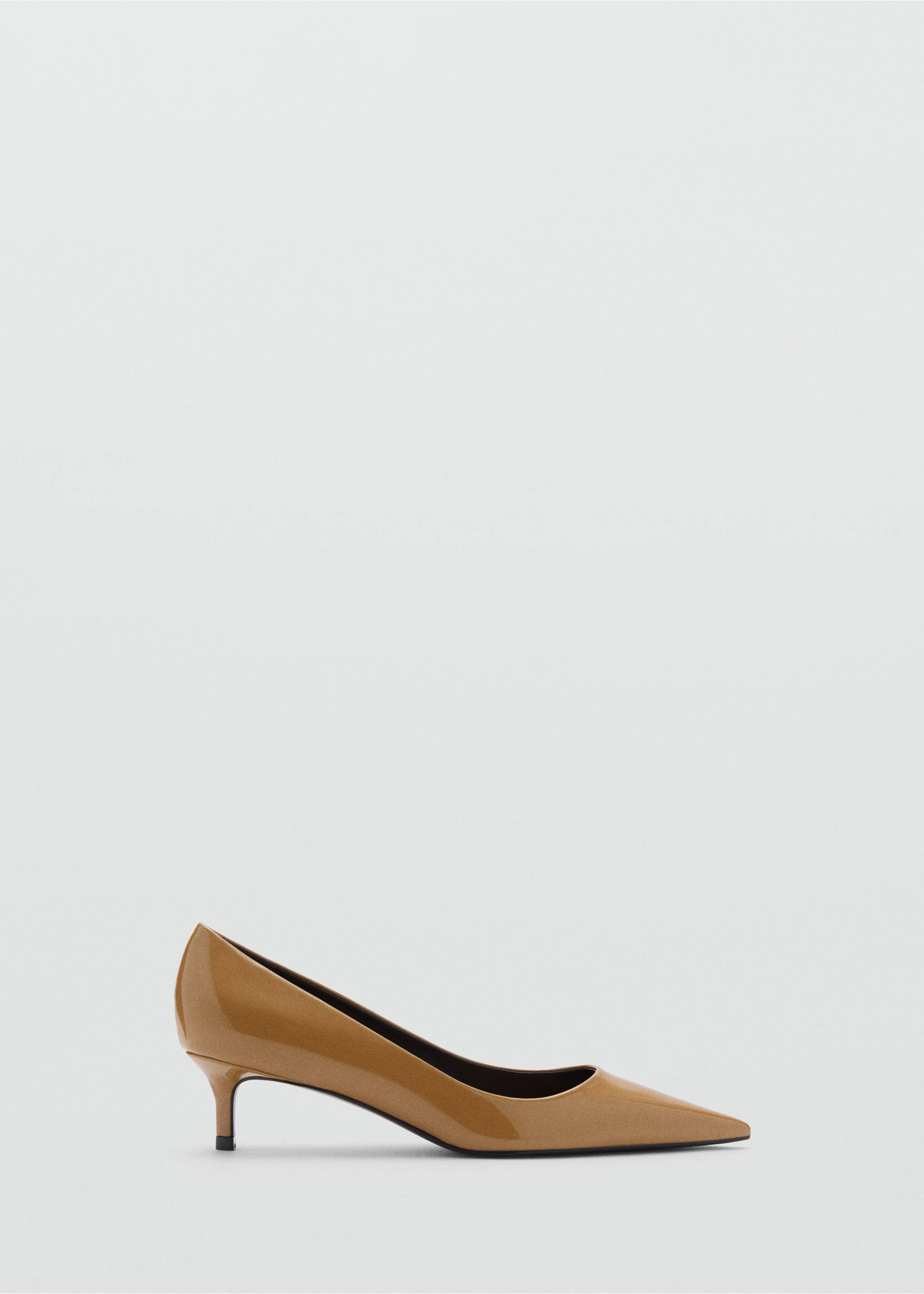 Kitten-heel patent leather shoes - Article without model, Medium Brown. Ref: 87070309-00.