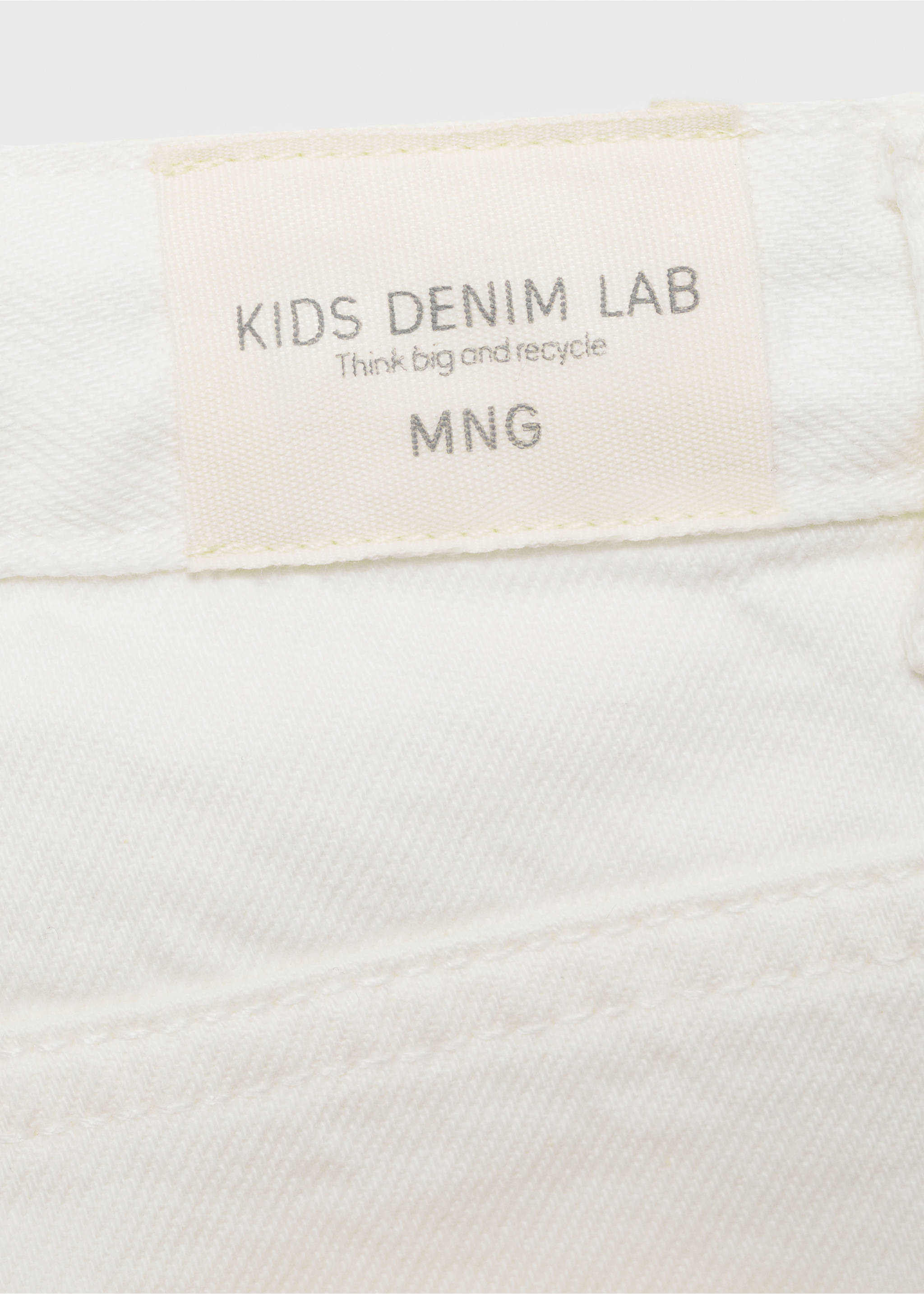 Jeans culotte mid-waist comfort - Details of the article 0, White. Ref: 87070418-00.