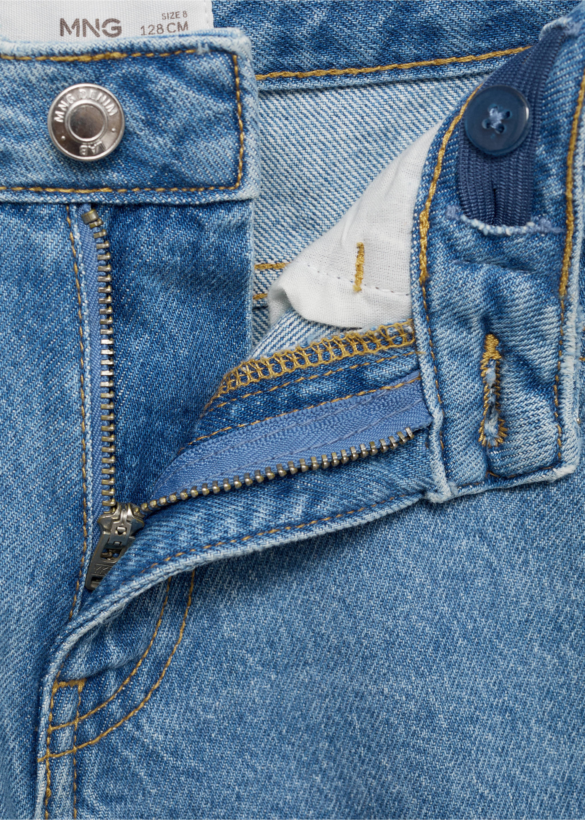 Jupe-culotte jean - Détail de l'article 8, Bleu moyen. Ref: 87070418-00.