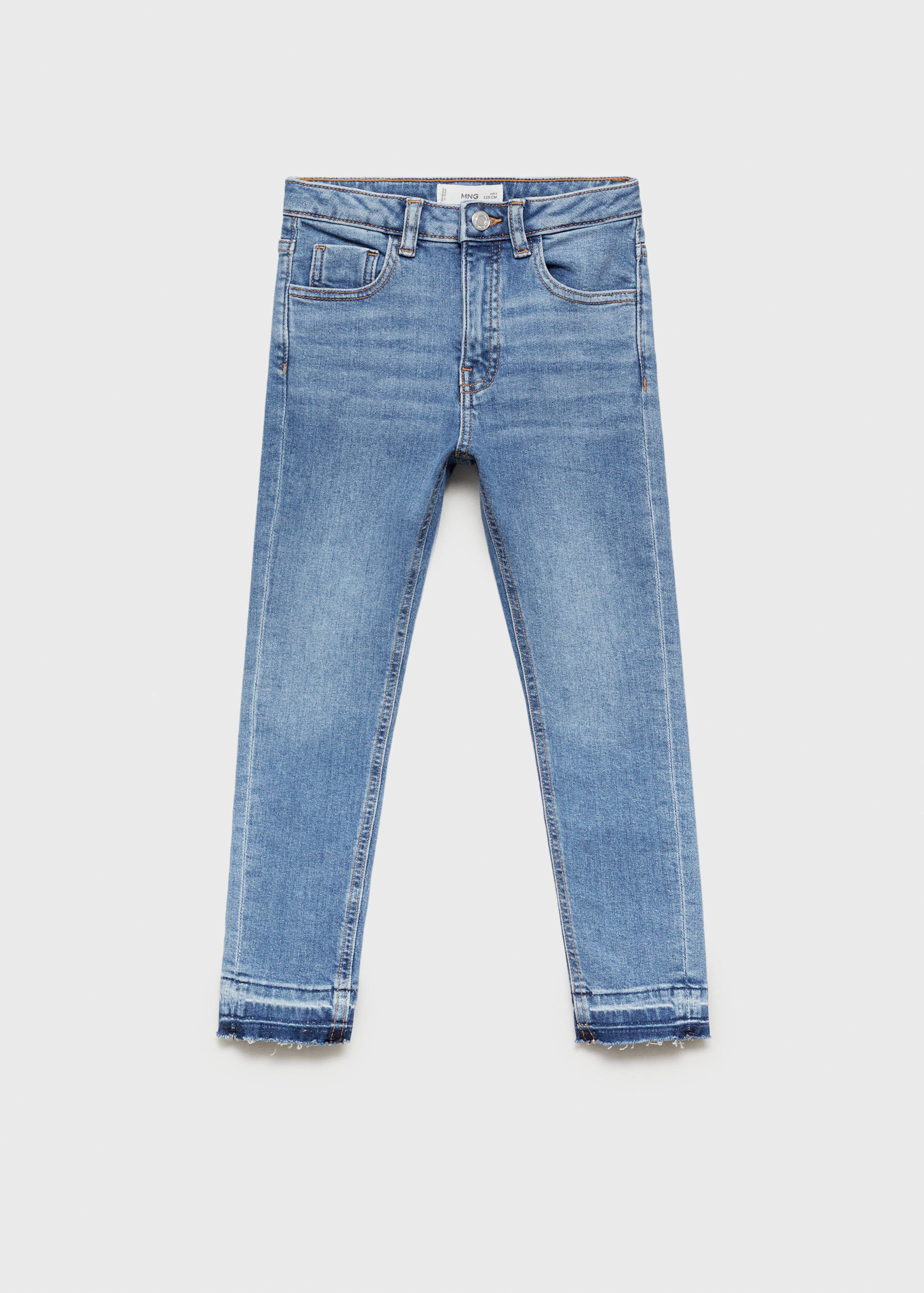 Skinny jeans with frayed hem - Article without model