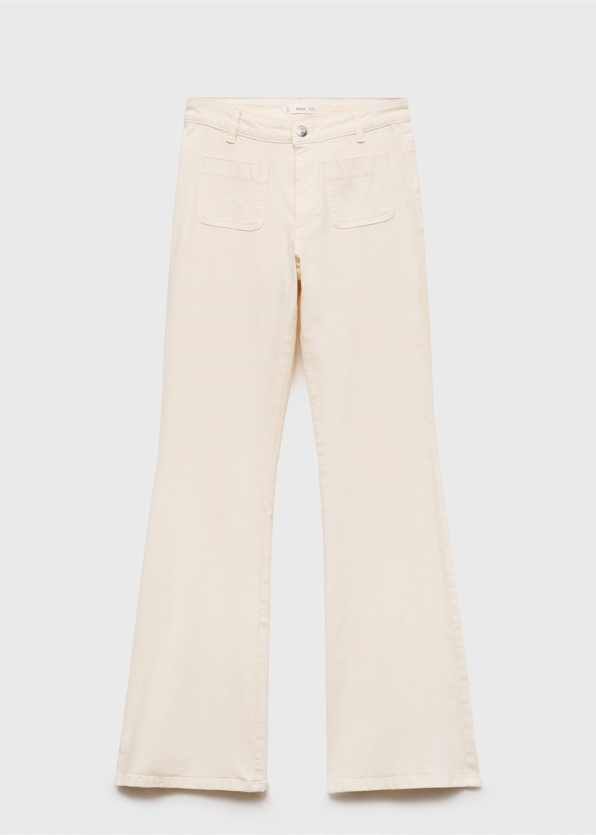 Jean flare poches - Article sans modèle, Blanc cassé. Ref: 87070420-00.