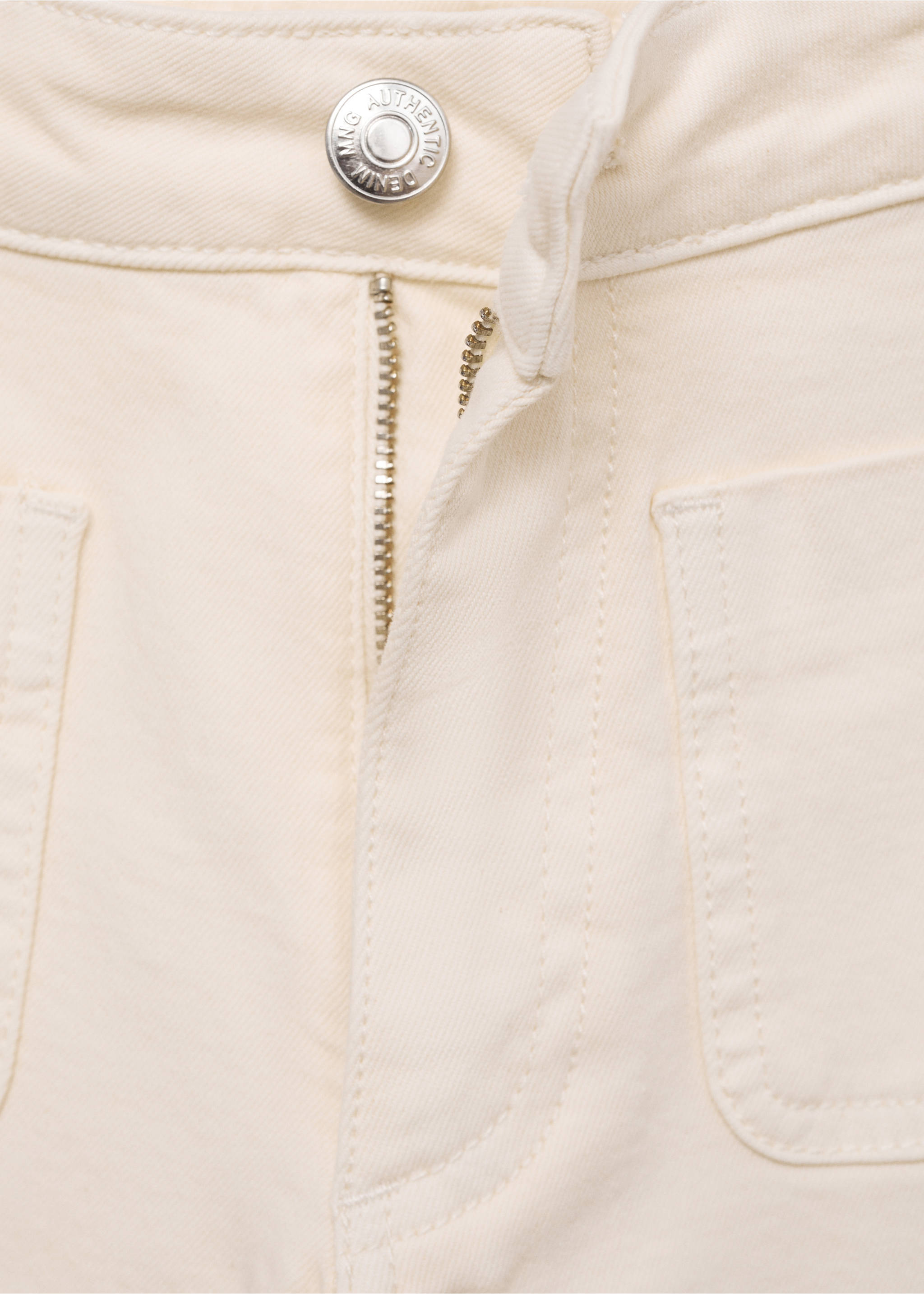 Jean flare poches - Détail de l'article 8, Blanc cassé. Ref: 87070420-00.