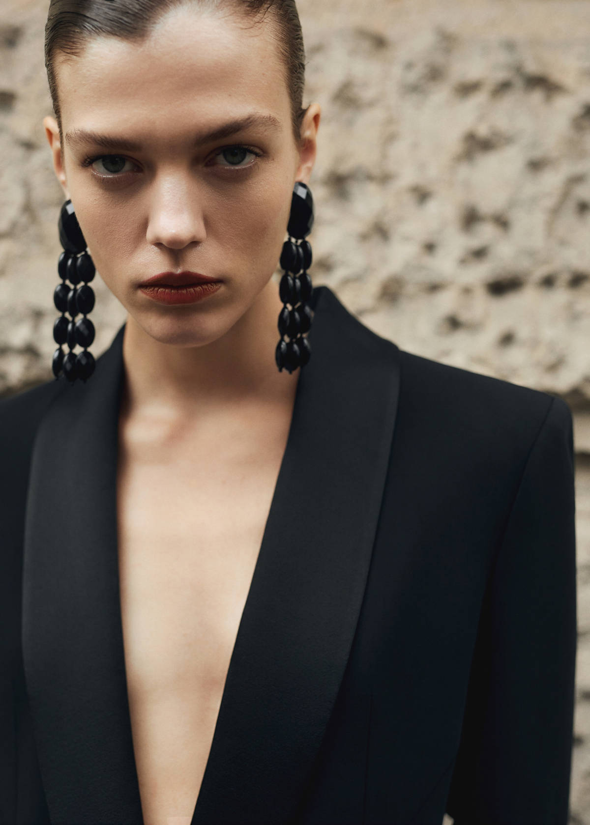Beaded cascade earrings