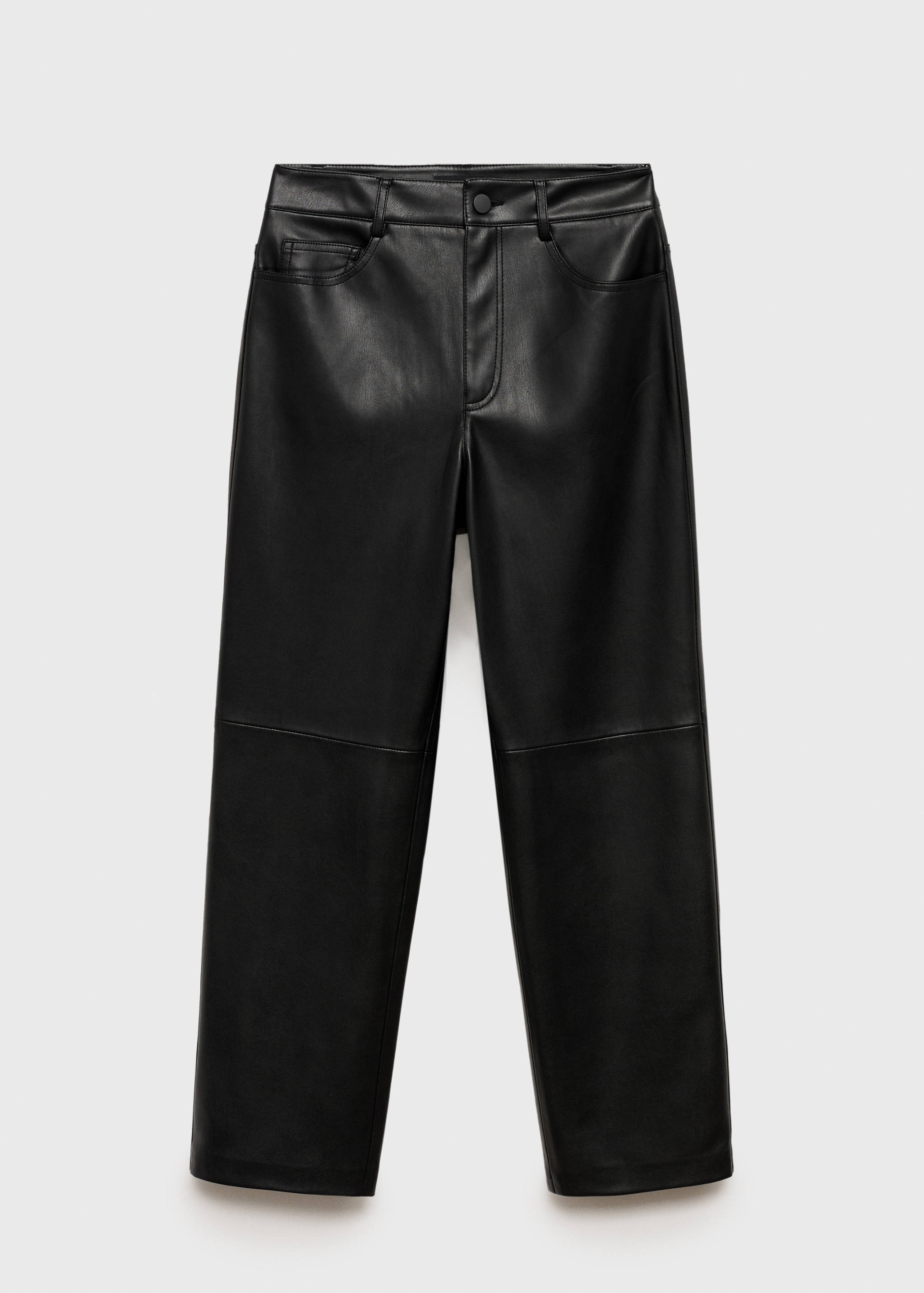 Straight-leg faux-leather pants - Article without model