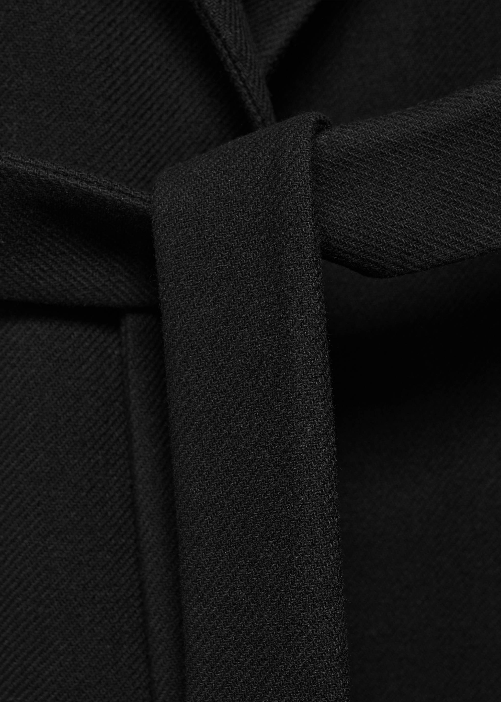 Abrigo lana Manteco cuello pelo desmontable - Detalle del artículo 0, Negro. Ref: 87070447-00.