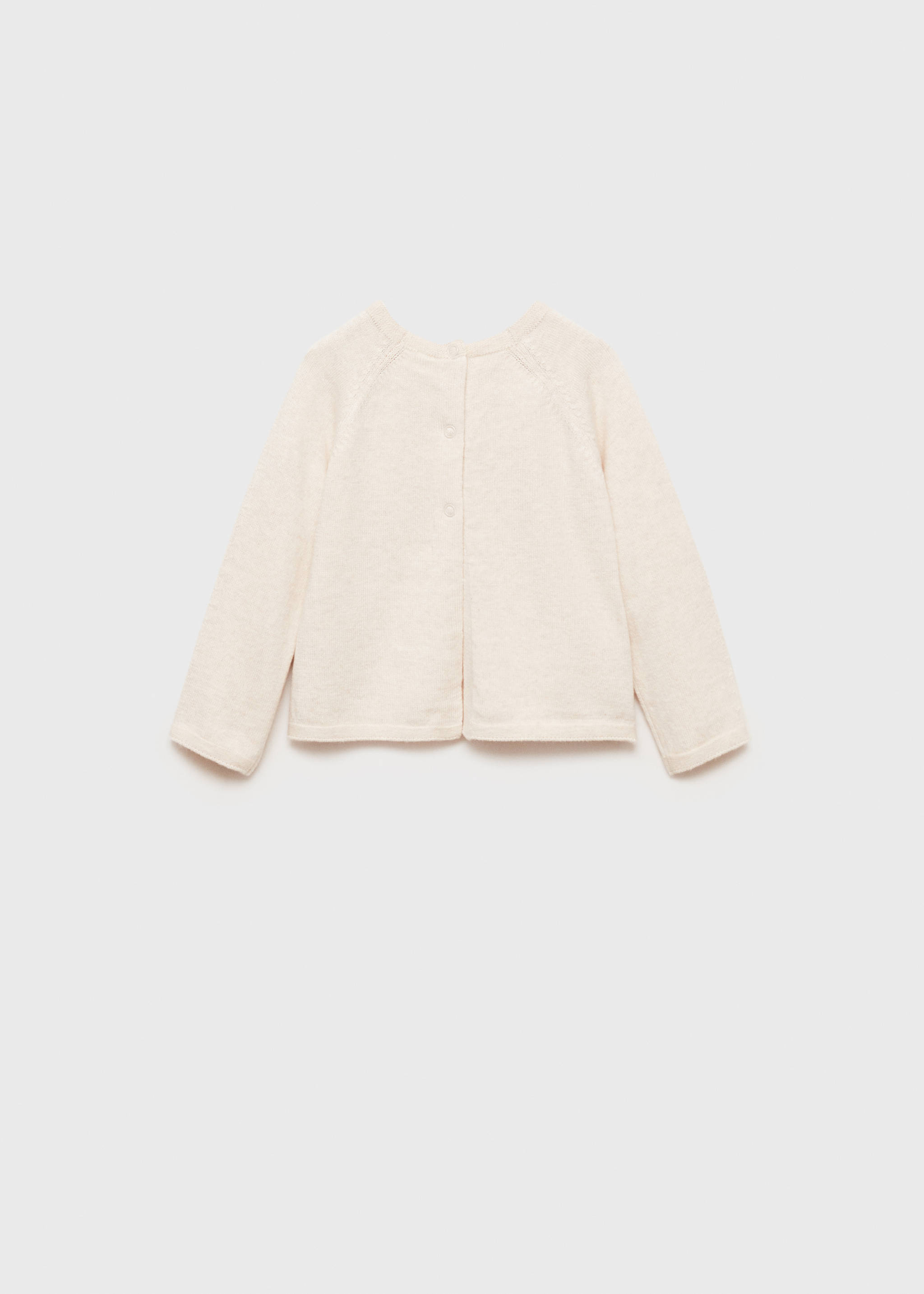 Fine knit sweater with buttons - Reverse of the article