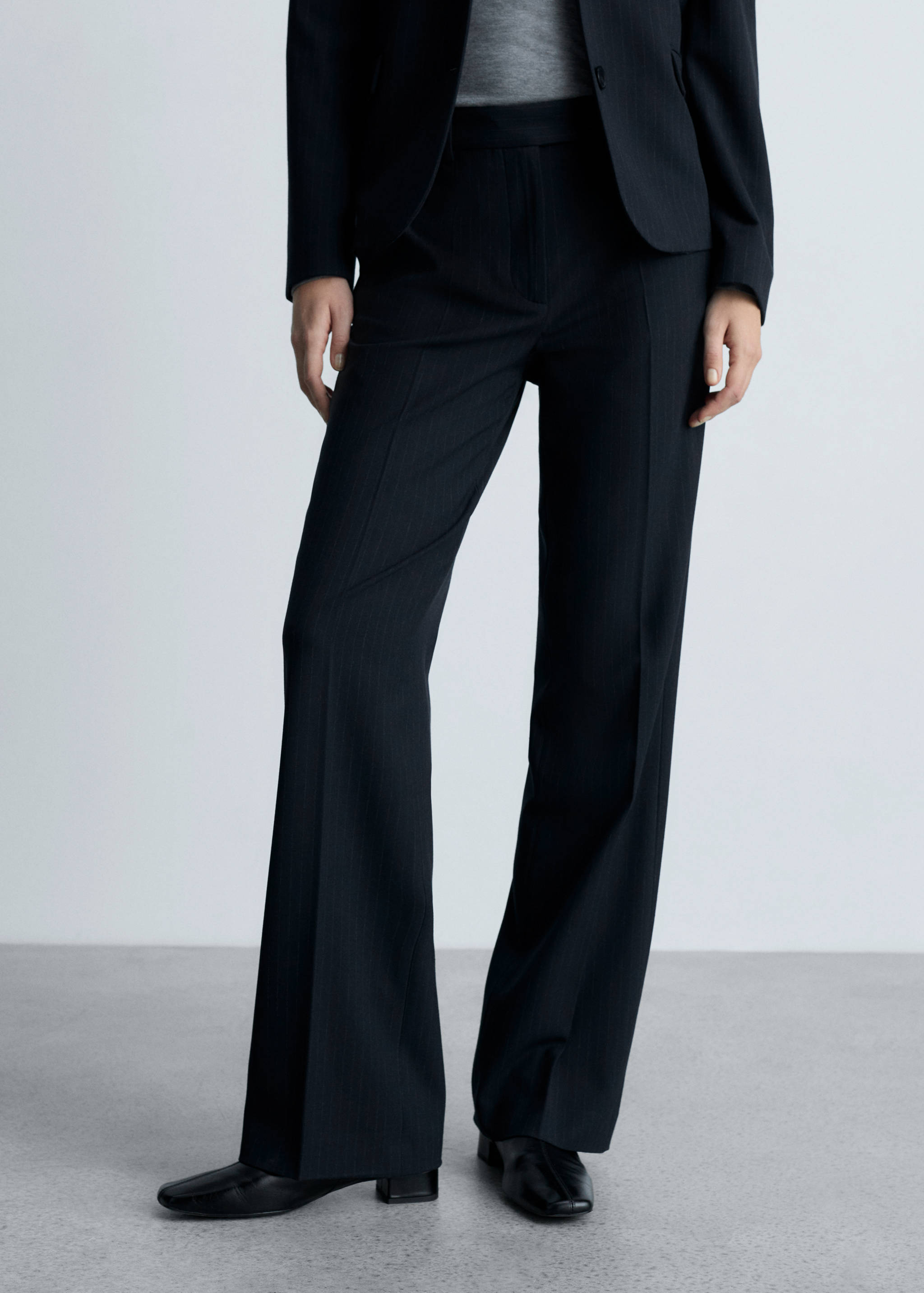 Pinstripe suit trousers - Medium plane
