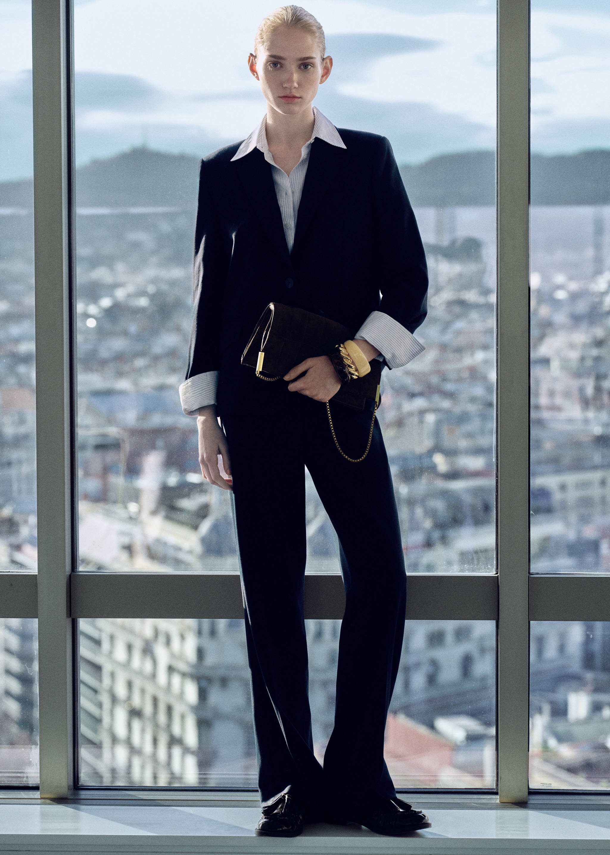 Pinstripe suit trousers - Details of the article 7