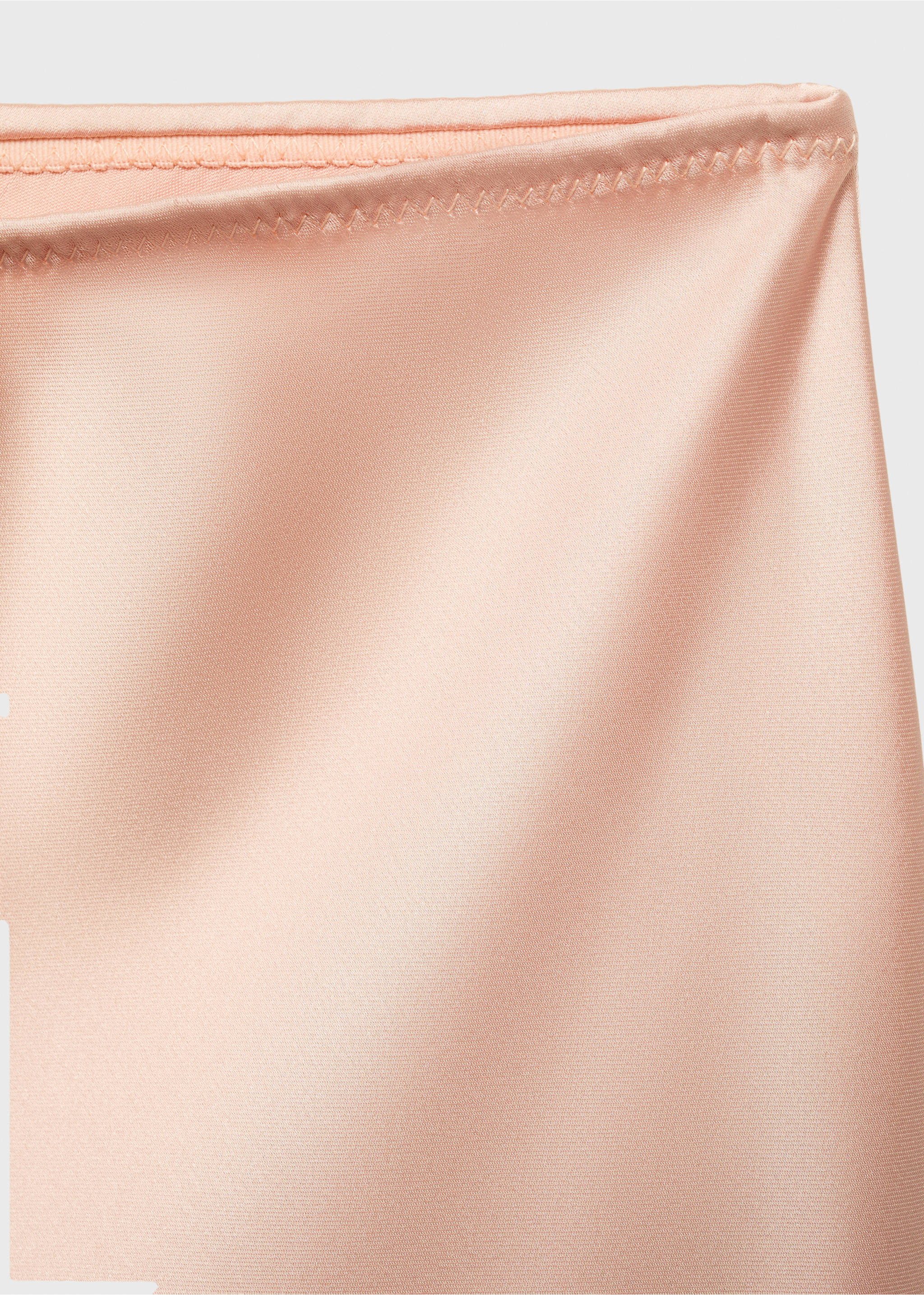 Midi satin skirt - Details of the article 8, Salmon. Ref: 87070455-00.