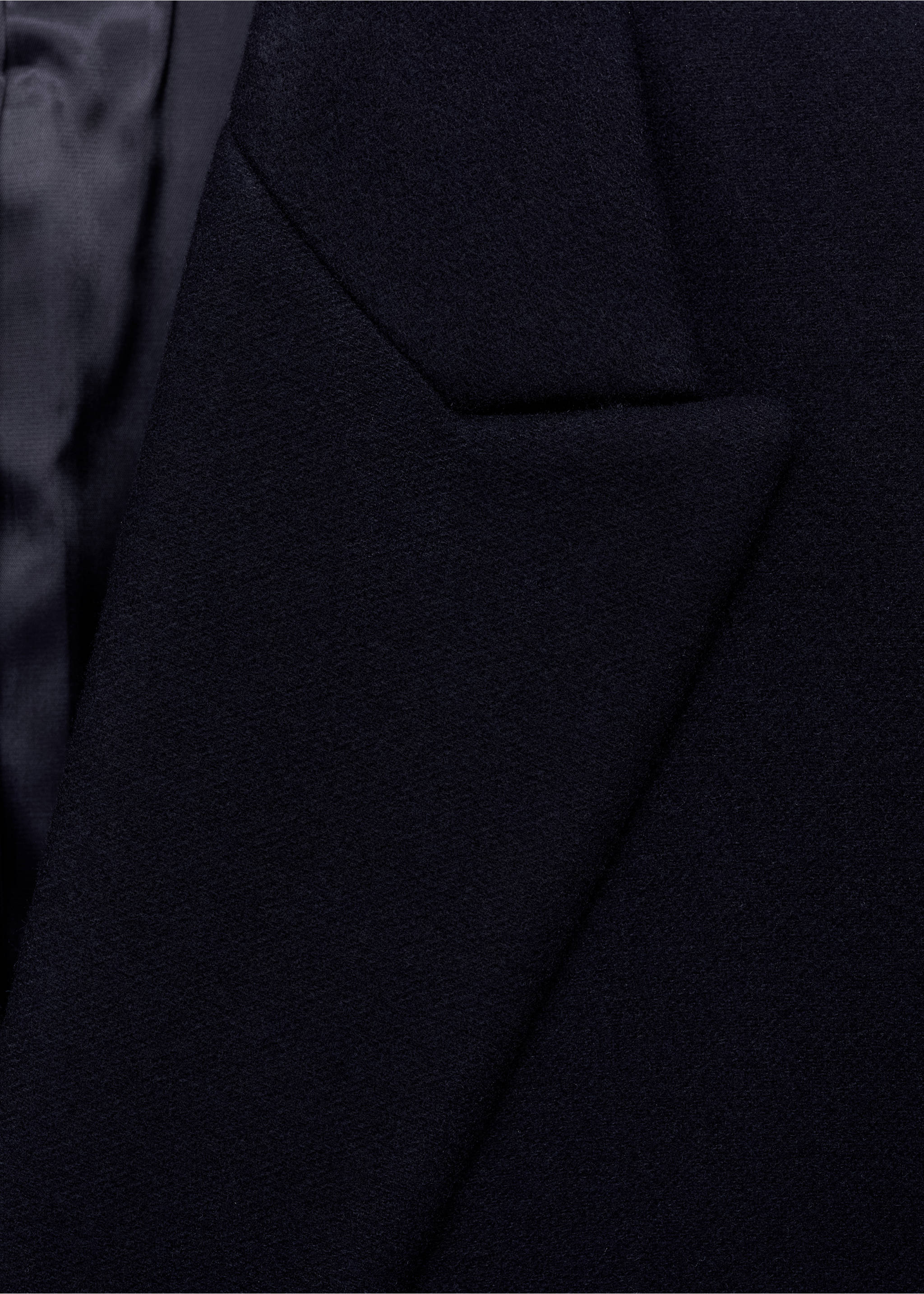 Abrigo largo lana relaxed fit - Detalle del artículo 8, Azul marino. Ref: 87070574-00.