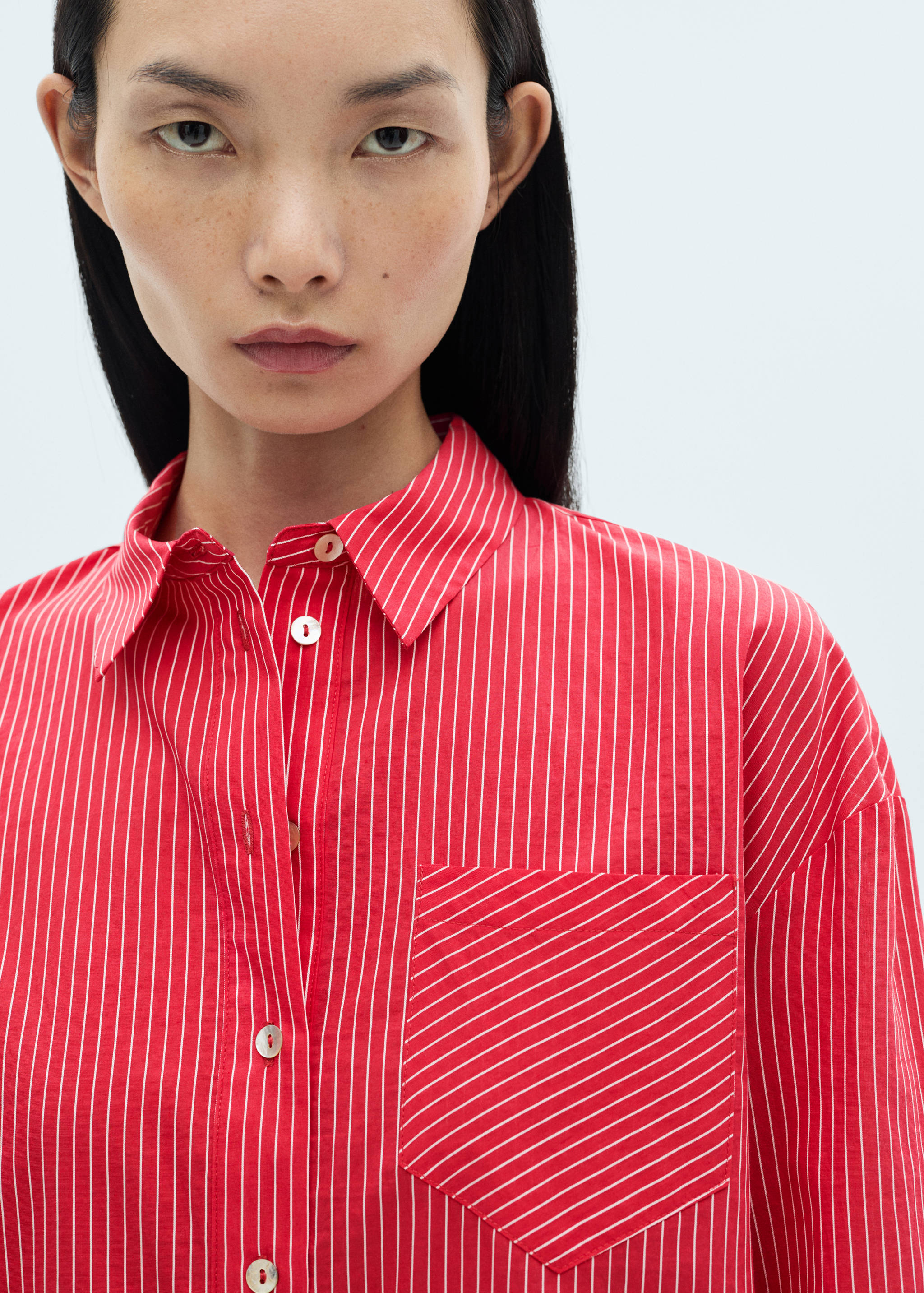 Camisa mezcla algodón rayas - Detalle del artículo 1