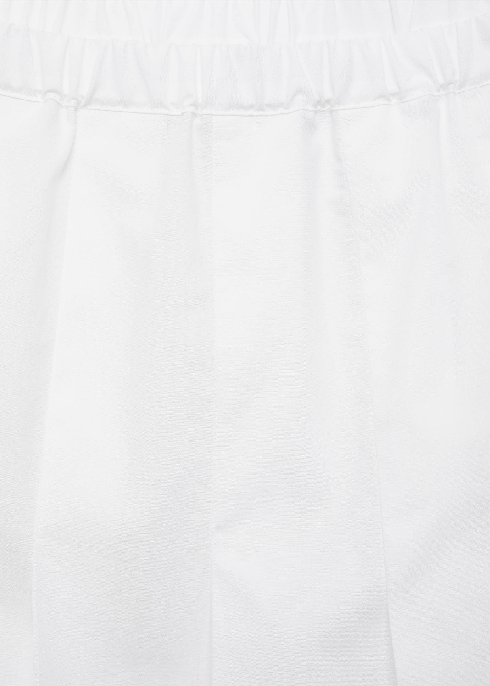 Cotton pleated skirt - Details of the article 8, White. Ref: 87070580-00.