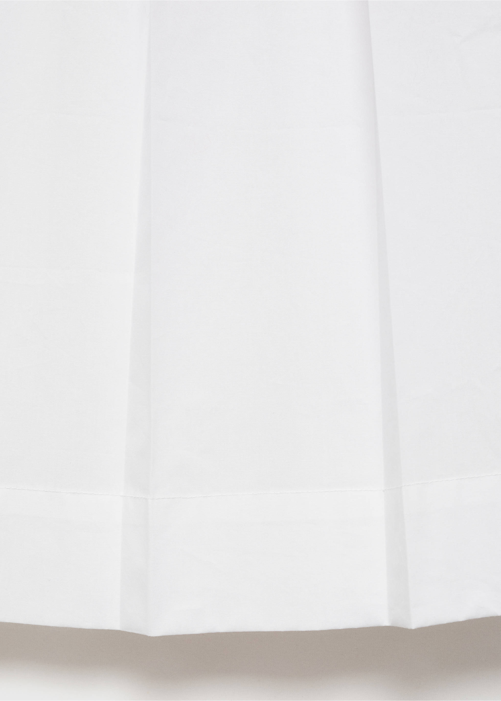 Cotton pleated skirt - Details of the article 0, White. Ref: 87070580-00.