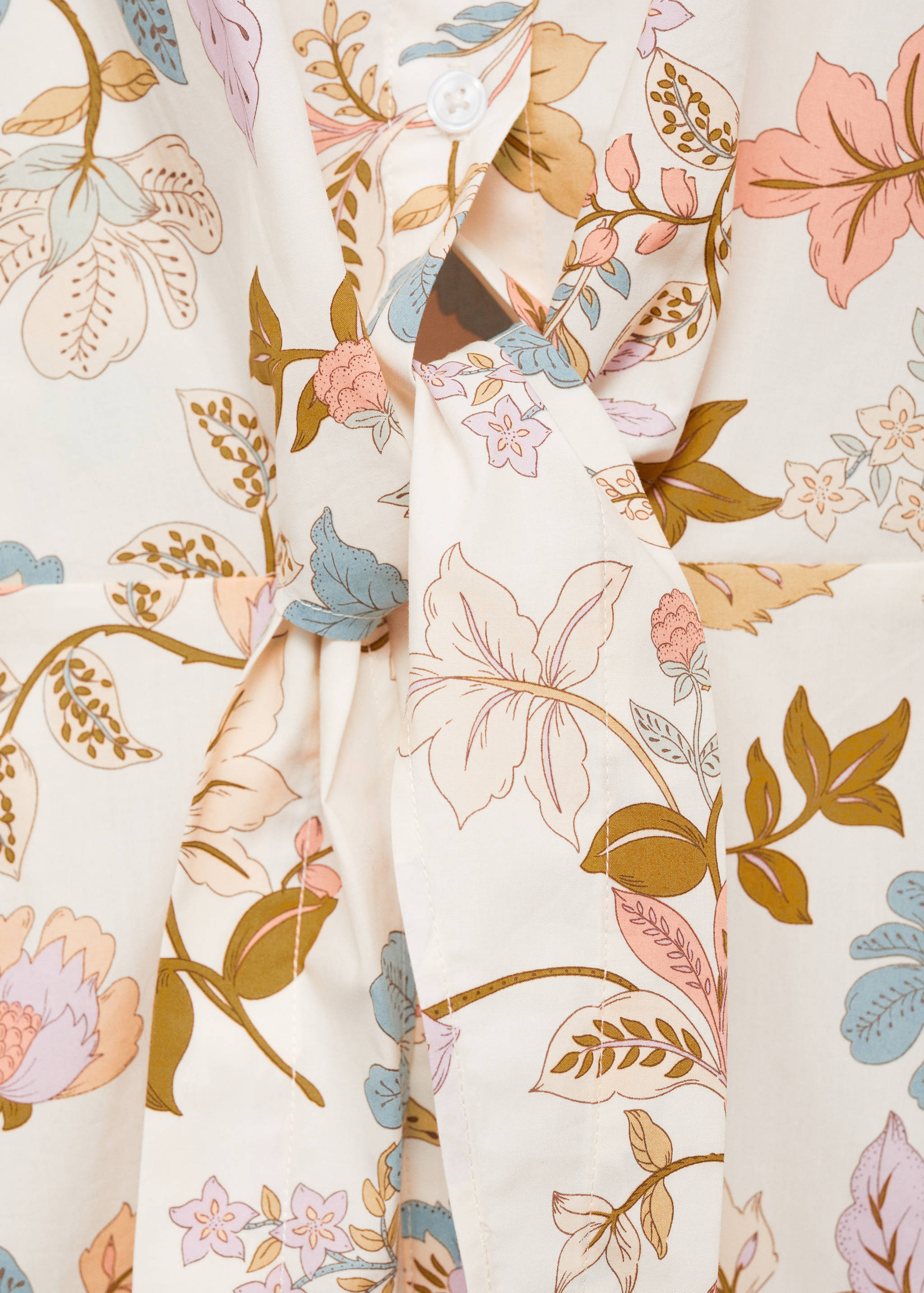 Vestido nudo estampado floral - Detalle del artículo 0