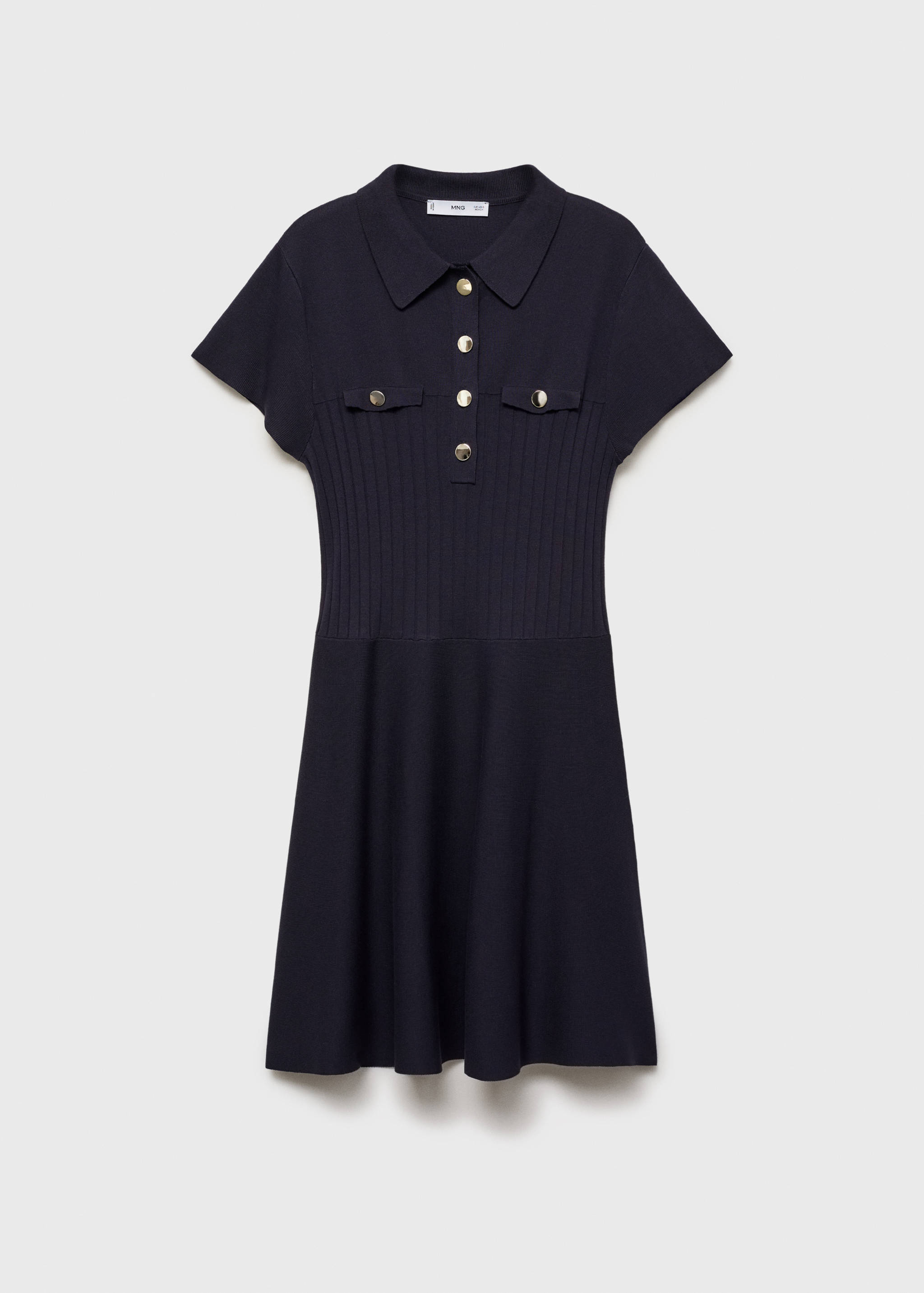 mango button knit dress Mango + Ribbed Buttonned Dress