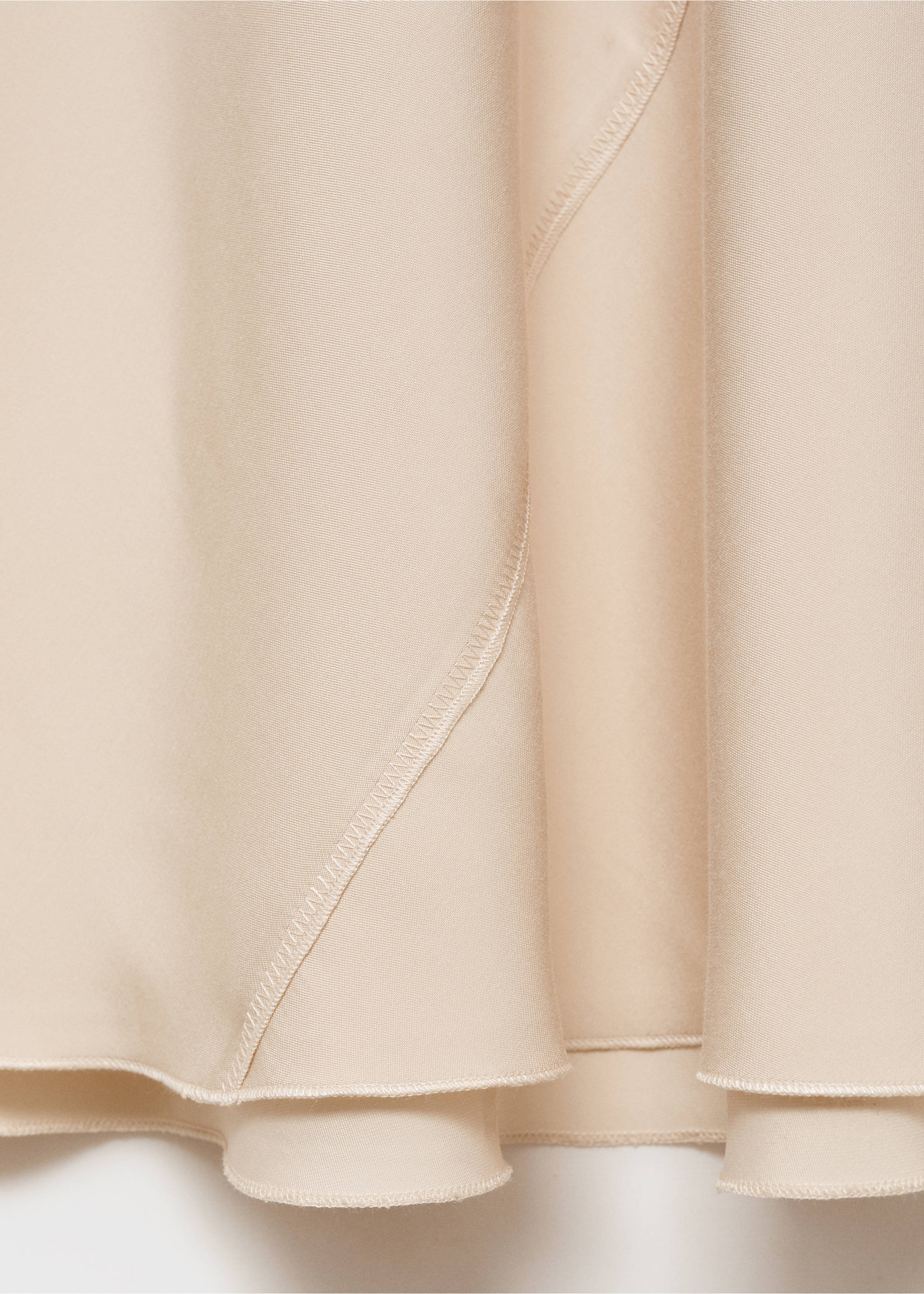 Kjol midi satin - Detaljer om artikeln 0, Beige. Ref: 87070591-00.