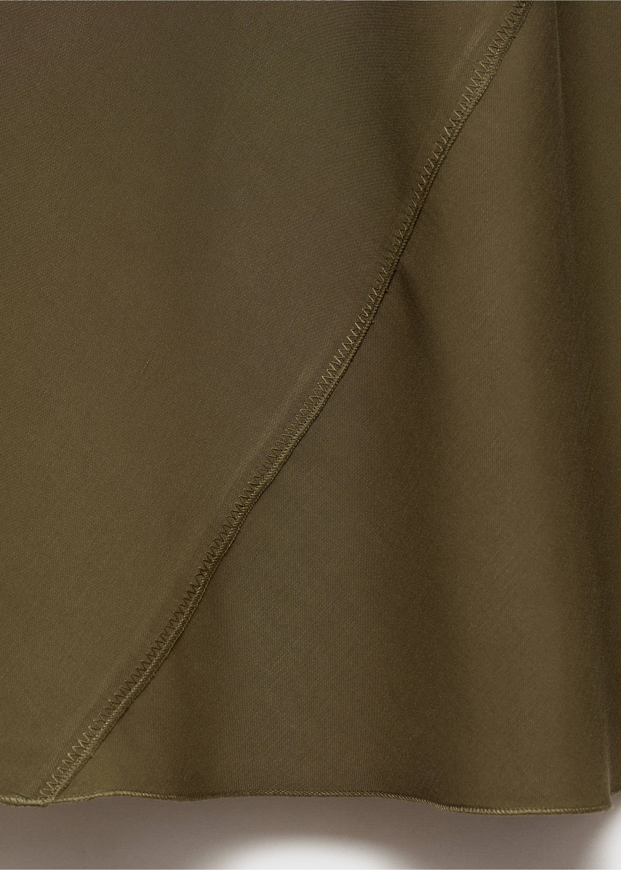 Midi satin skirt - Details of the article 0, Khaki. Ref: 87070591-00.