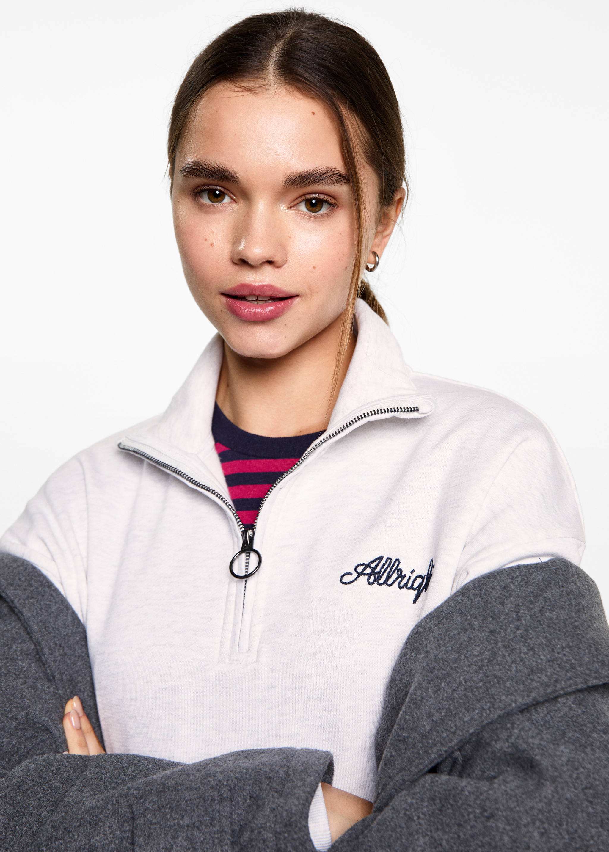 Message zip hood sweatshirt - Details of the article 1