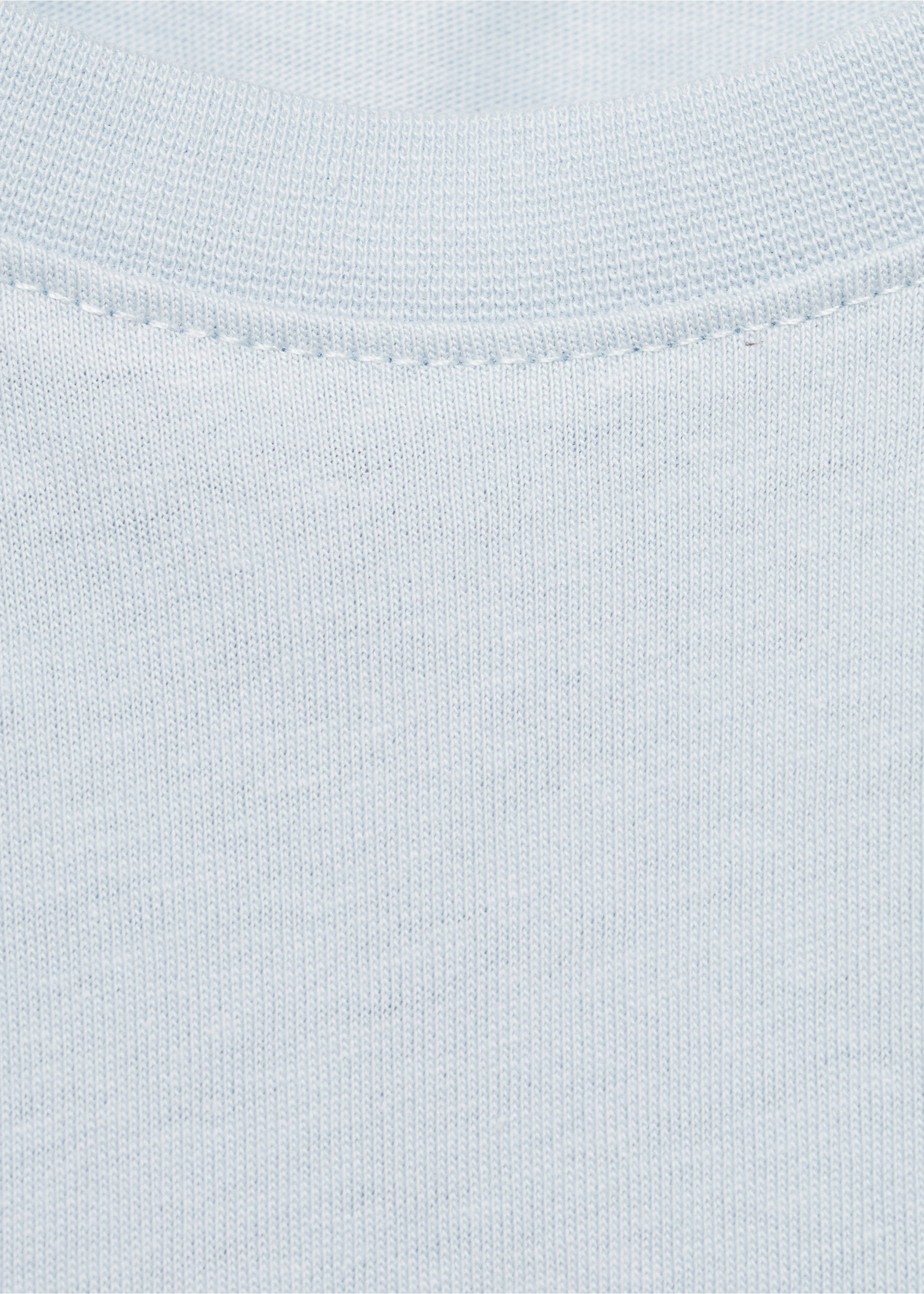 T-shirt met geborduurde details - Detail van het artikel 0, Hemelsblauw. Ref: 87070597-00.