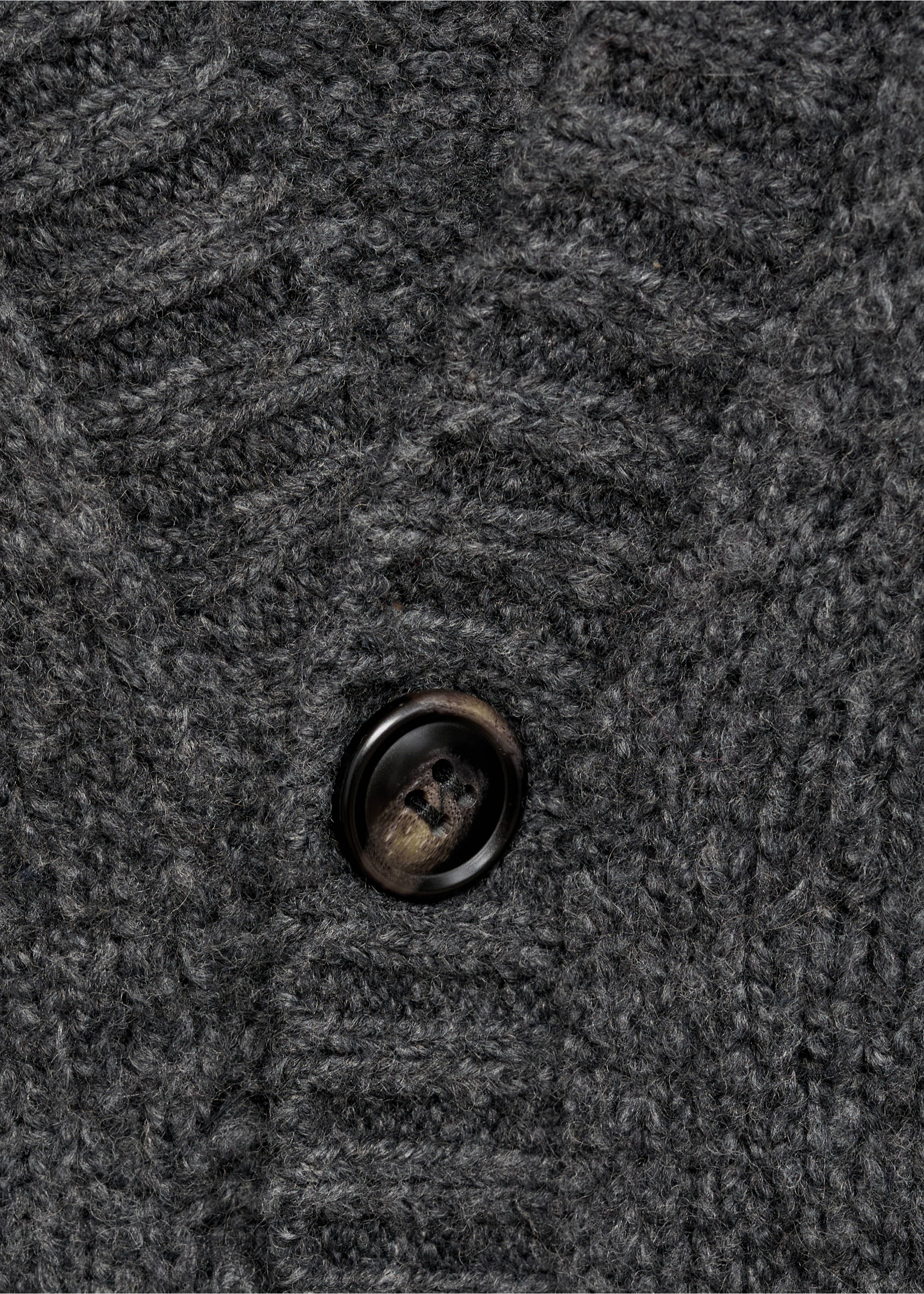 Cárdigan punto mezcla lana - Detalle del artículo 8, Gris medio vigoré. Ref: 87070599-00.