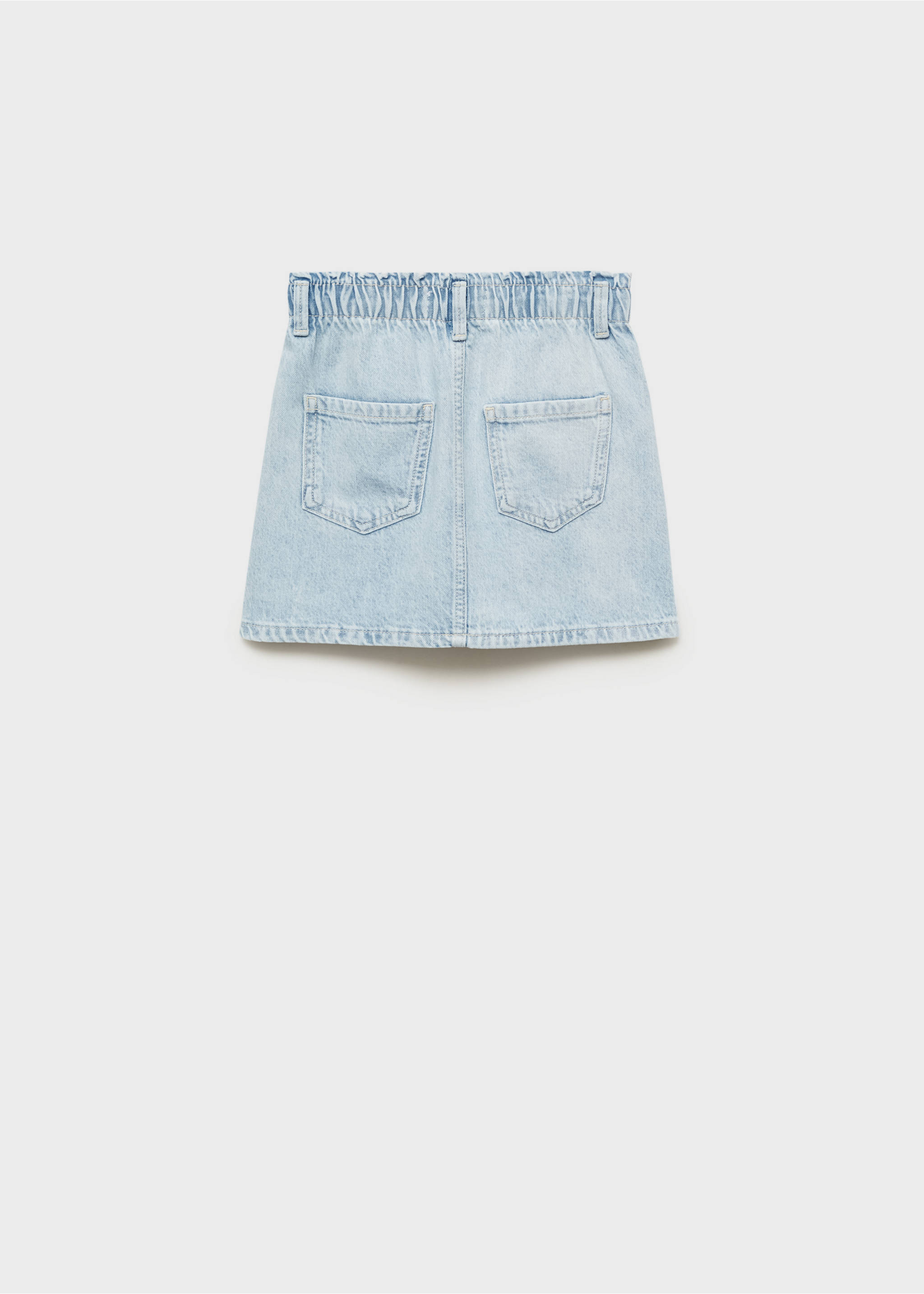 Falda corta denim - Reverso del artículo, Azul claro. Ref: 87070601-00.