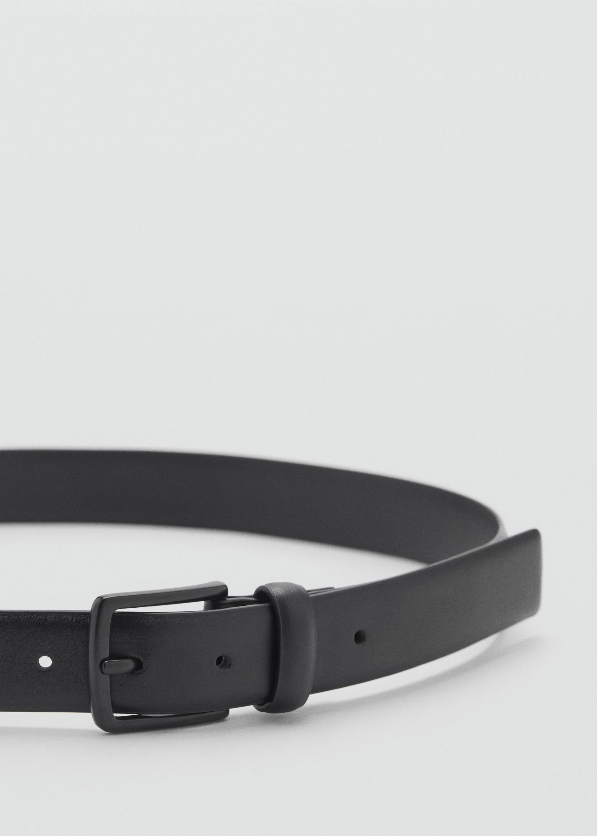 Nappa leather belt - Medium plane, Black. Ref: 87070602-00.
