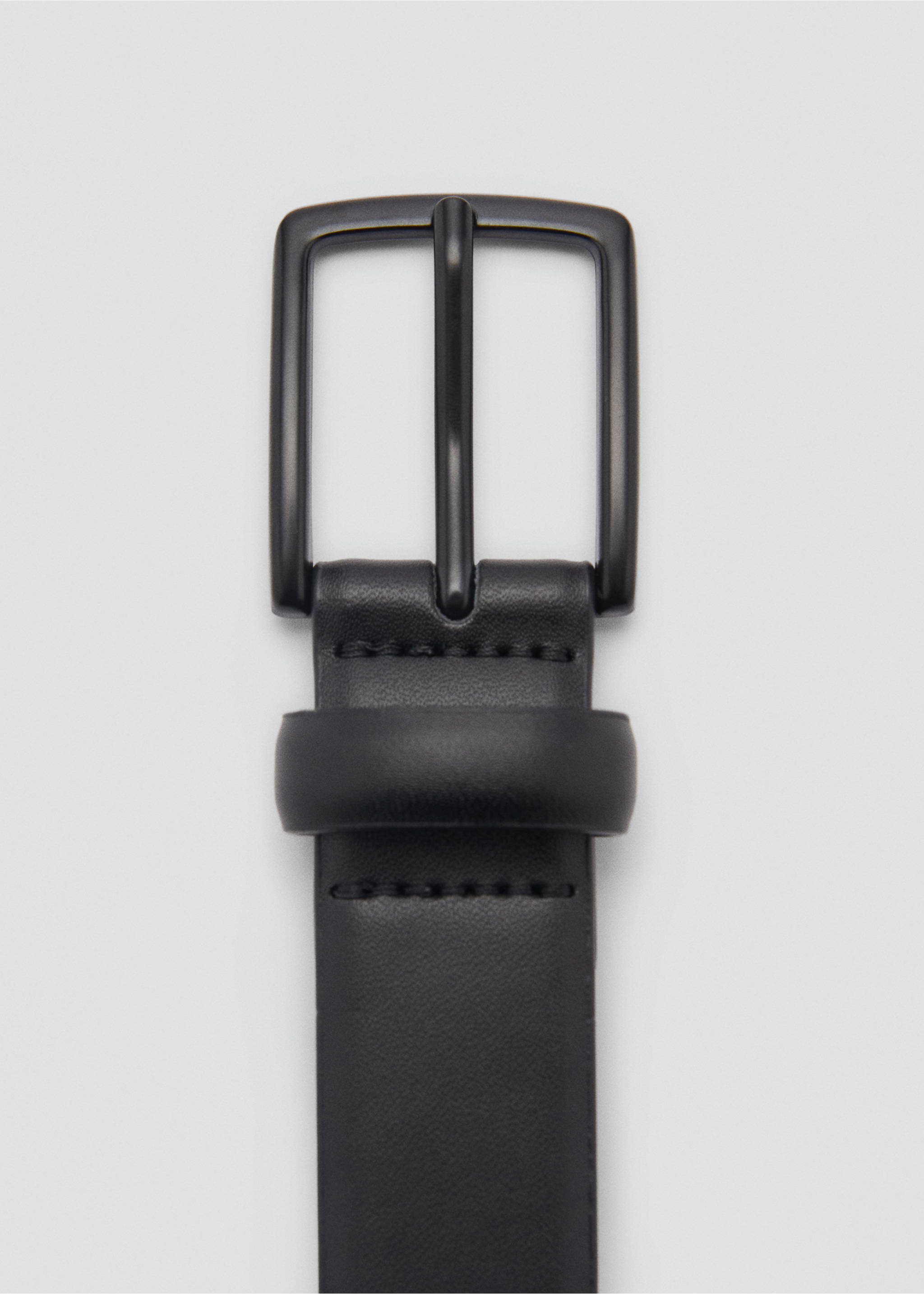 Nappa leather belt - Details of the article 1, Black. Ref: 87070602-00.