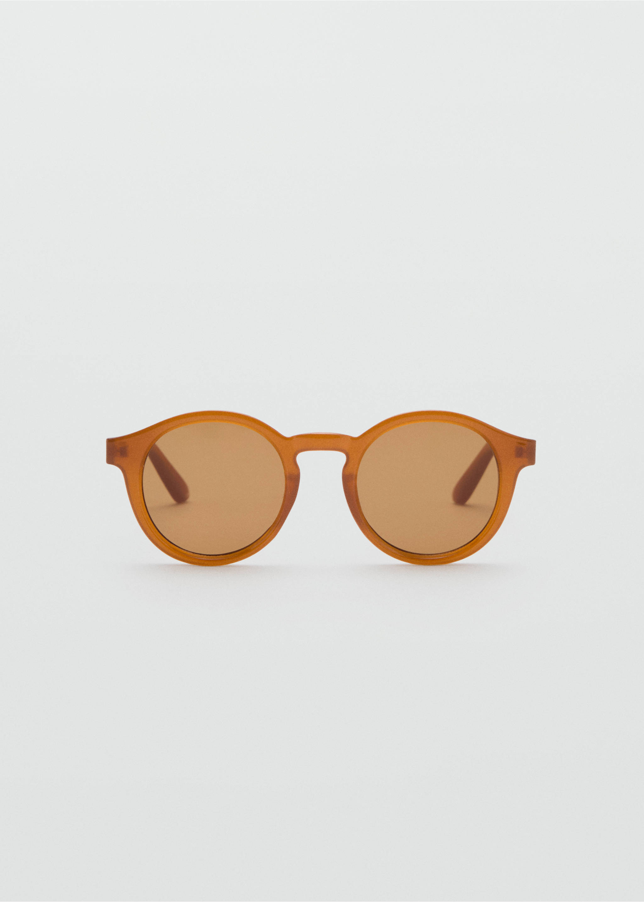 Round-framed sunglasses - Article without model, Caramel. Ref: 87070605-00.