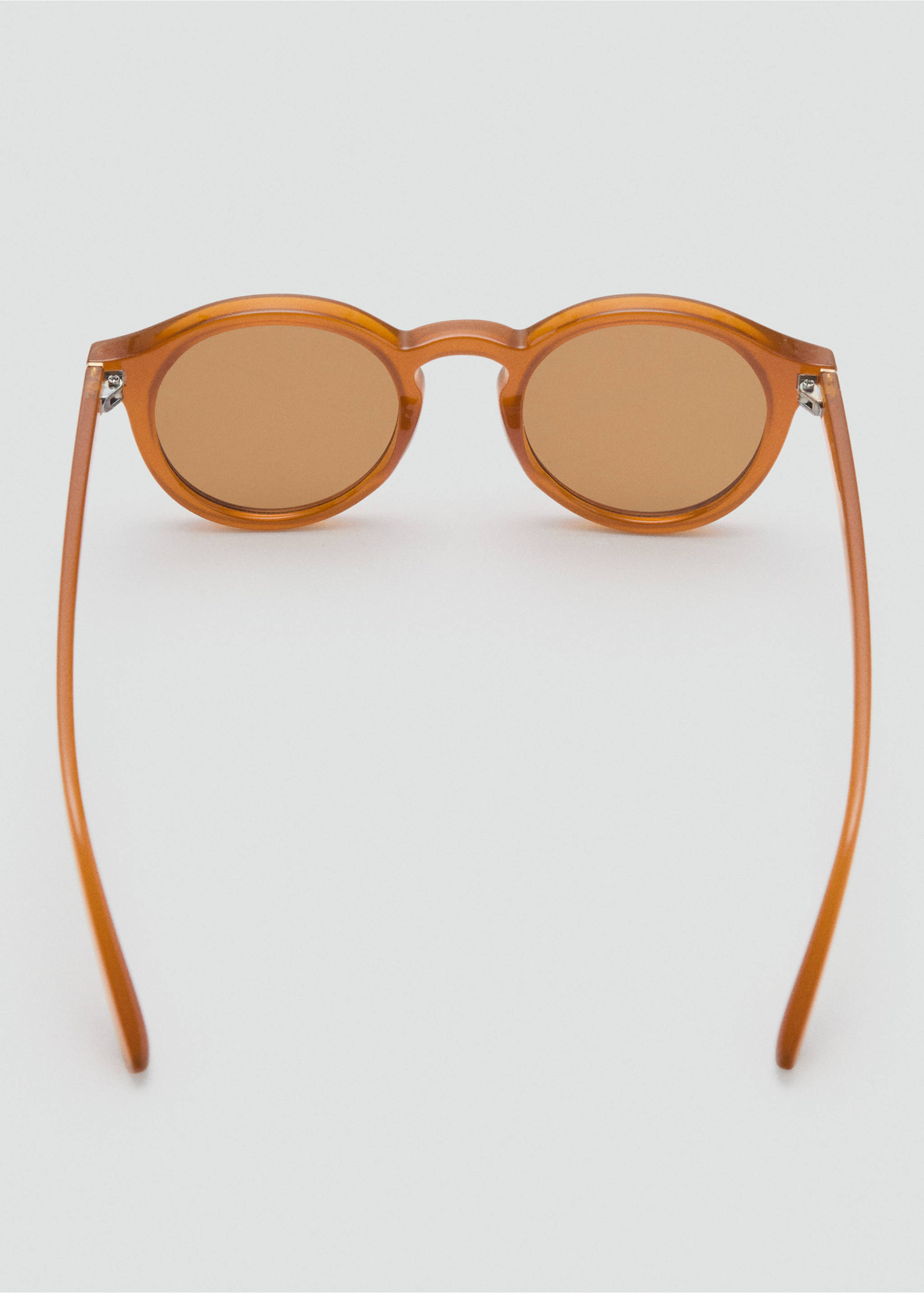 Round-framed sunglasses - Details of the article 1, Caramel. Ref: 87070605-00.