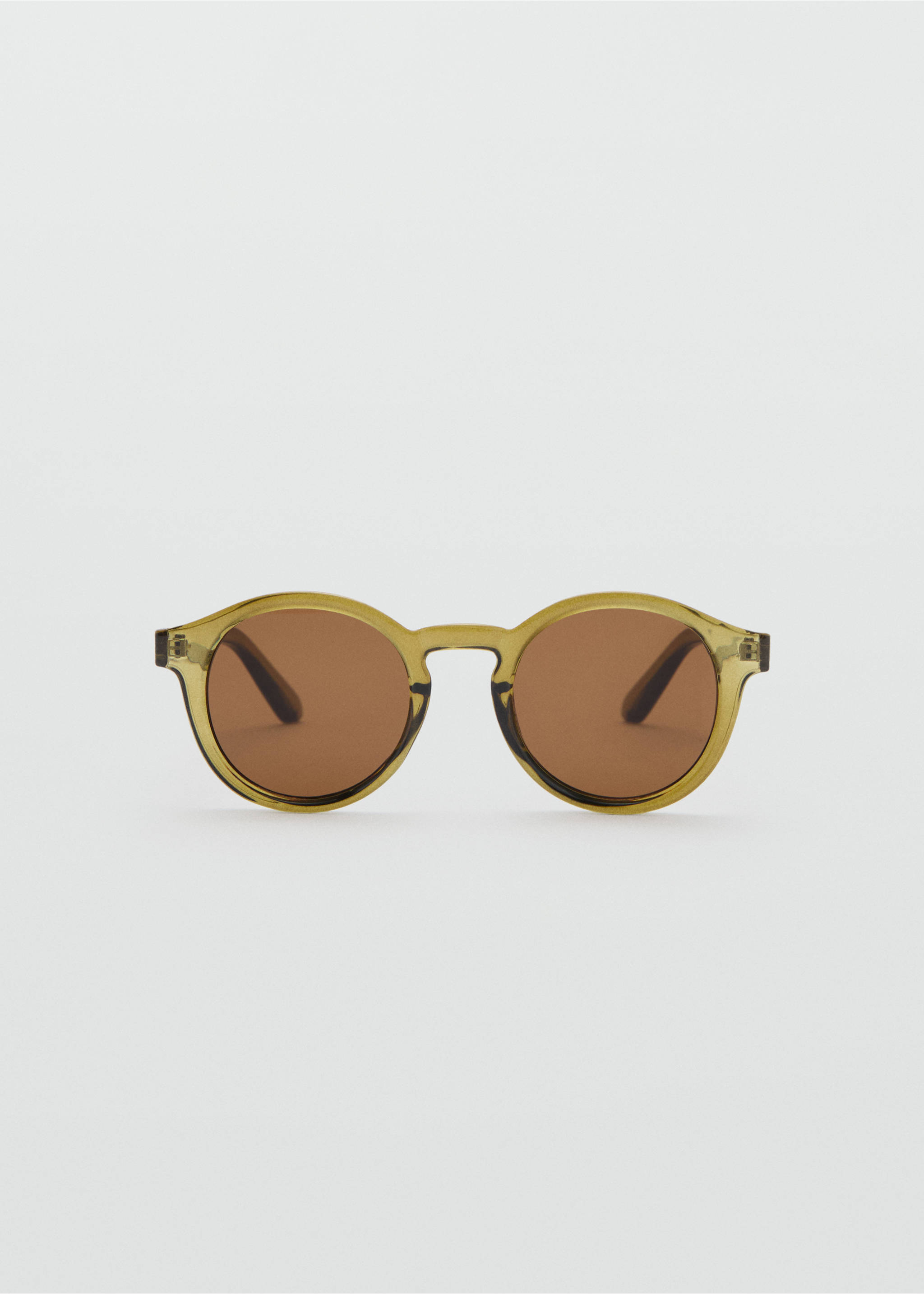 Sonnenbrille mit rundem Gestell - Artikel ohne Model, Khaki. Ref: 87070605-00.