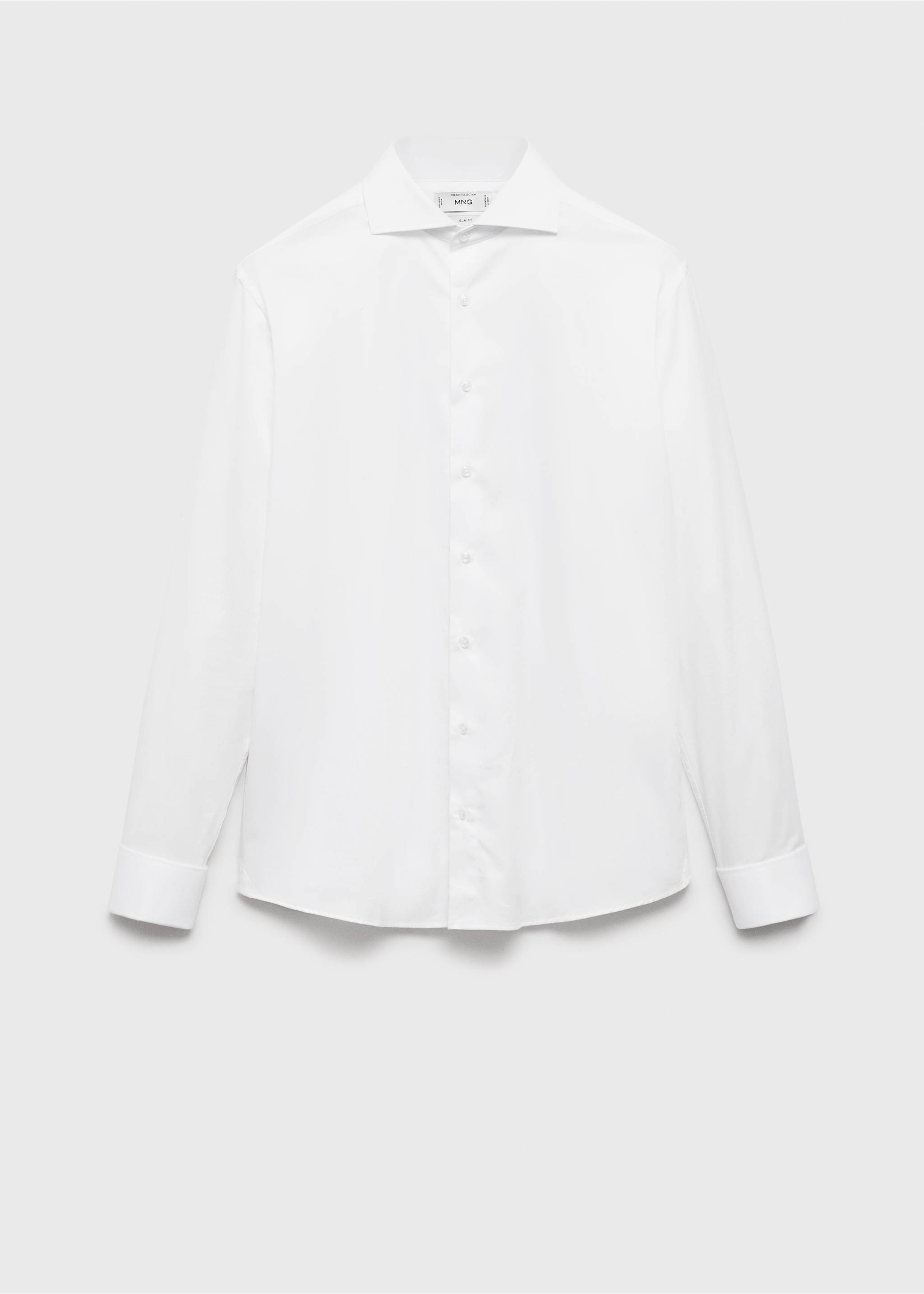 Camisa gemelos traje slim fit tejido twill - Artículo sin modelo, Blanco. Ref: 87070607-00.