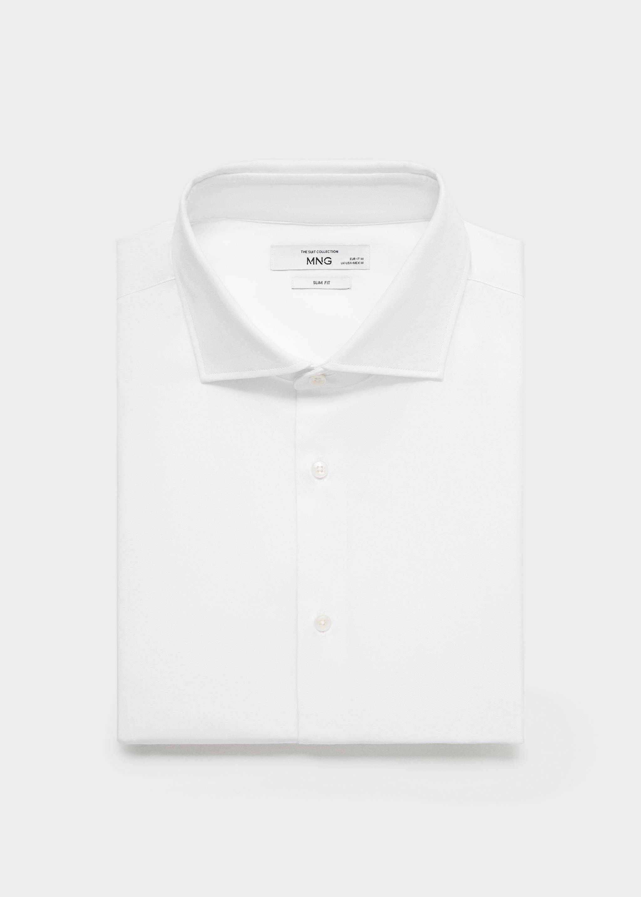 Slim-Fit-Oberhemd mit Manschettenknöpfen aus Twillgewebe - Detail des Artikels 8